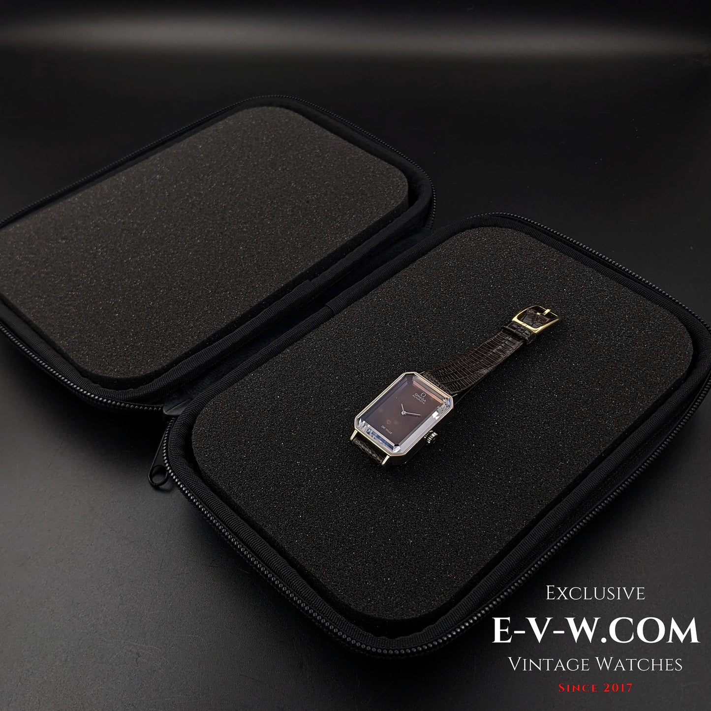 56 Years Old Vintage OmeganUnique Emerald Cut Sapphire Crystal "collection of Andrew Grim" / Vintage 1968