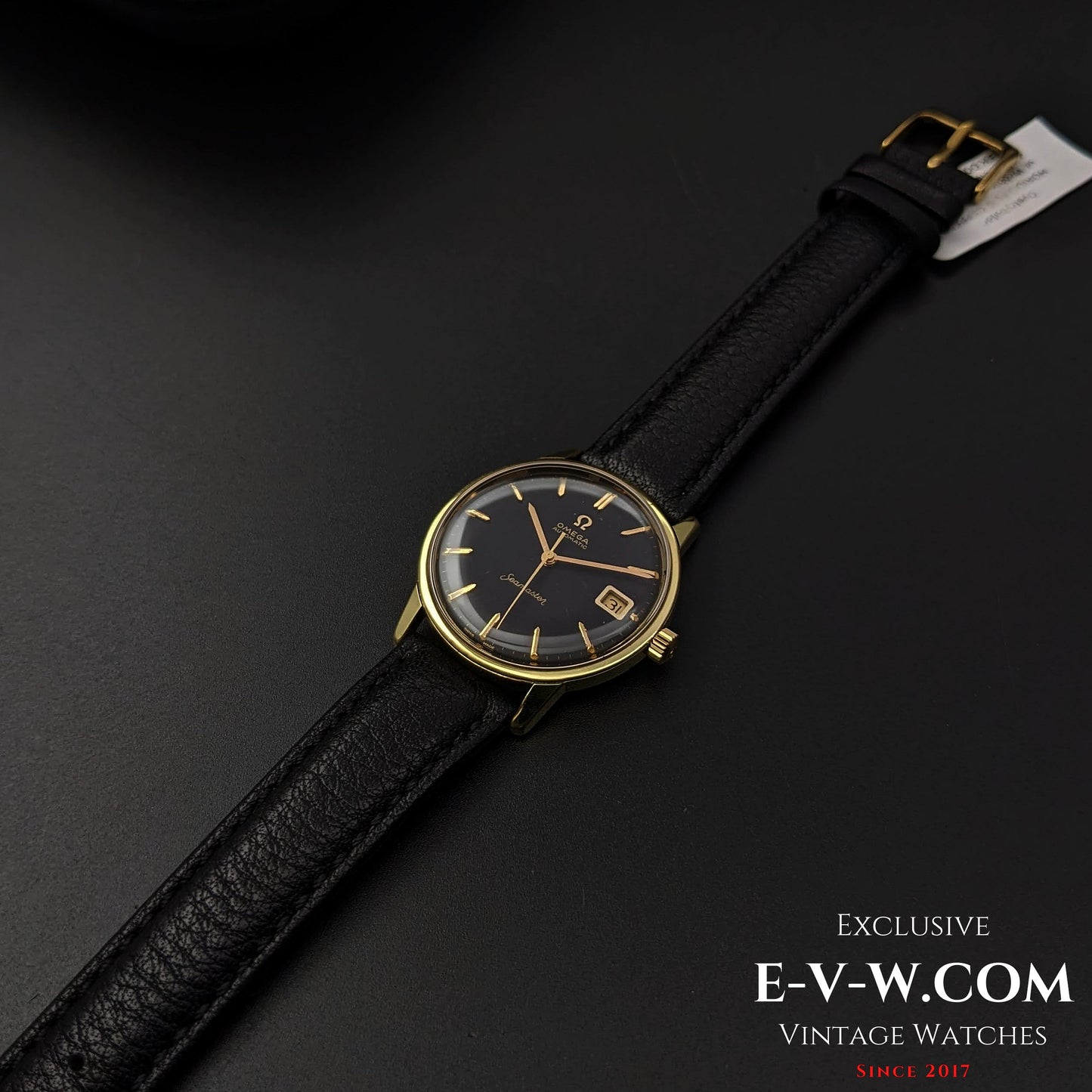 Omega Seamaster Black Dial Automatic / Gold Plaque / Ref 166002 / cal. 565 / Vintage 1967