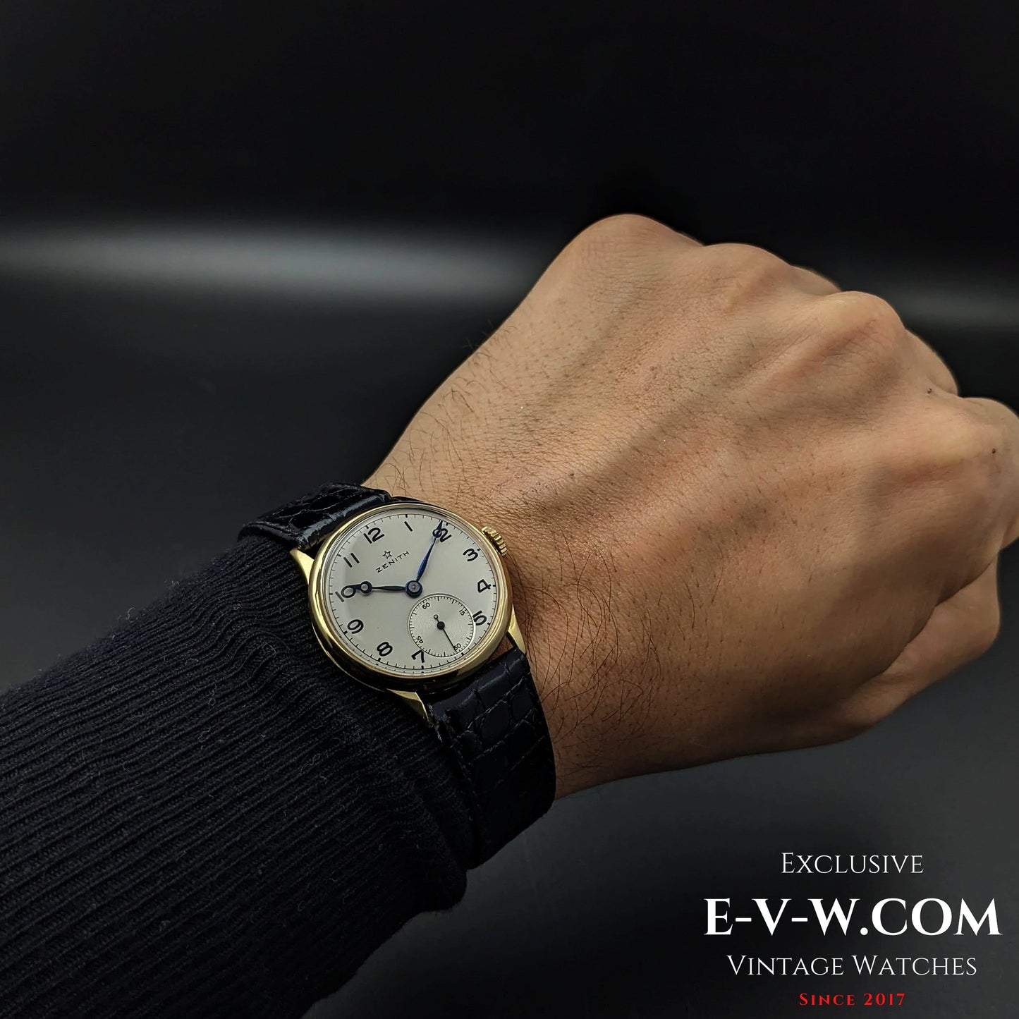 Rare Zenith Officer 18k Gold / Cal. 124 / Vintage 1938