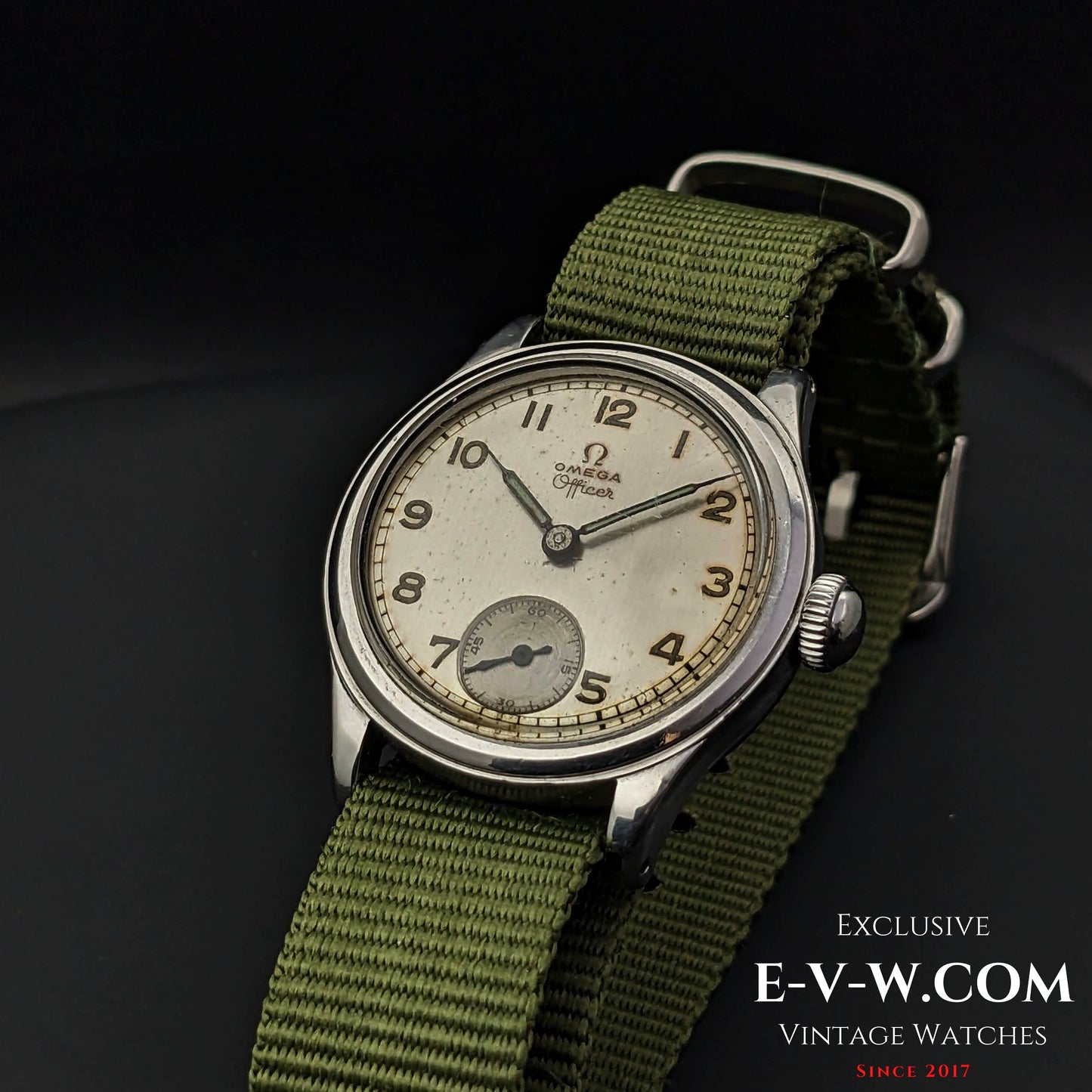 Rare Omega Officer/ WW2 for the Swedish Officers/ Cal. 26.5 SOB T2 / Vintage 1939 / Military