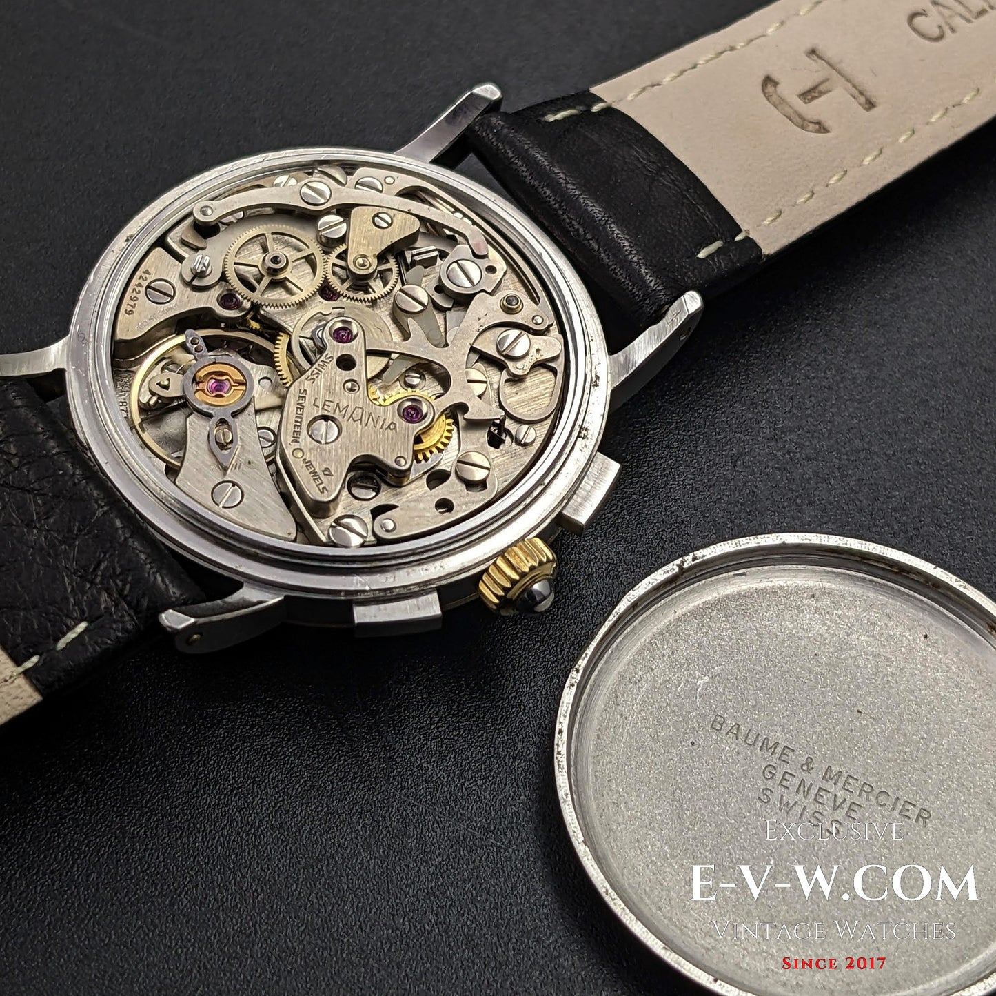 40 Years Old Vintage Baume & Mercier Chronograph Steel Gold  / Ref. 6101099 / Cal. Lemania 1873 / Vintage 1980s