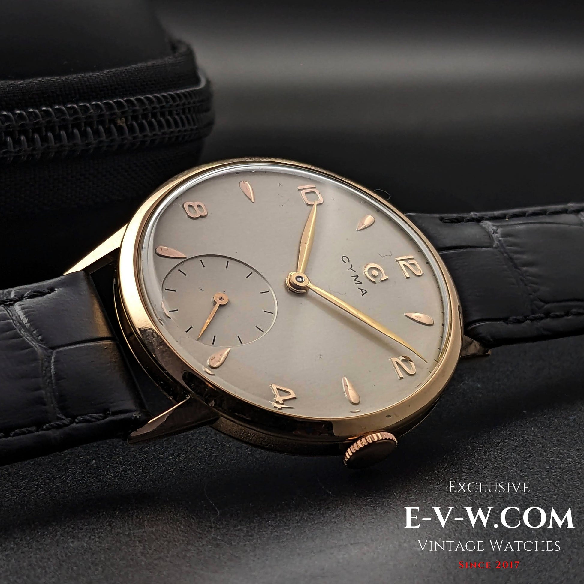 74 Years Old Vintage Cyma Jumbo 18k Gold / Cal. 586 / Vintage 1950