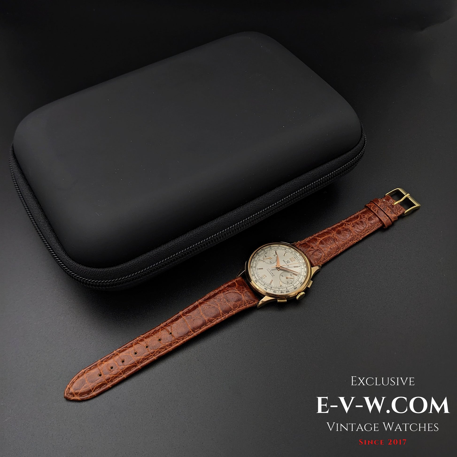 84 Years Old Vintage REVUE Chronograph / Jumbo 38mm / Cal. Valjoux 23 Vintage 1940