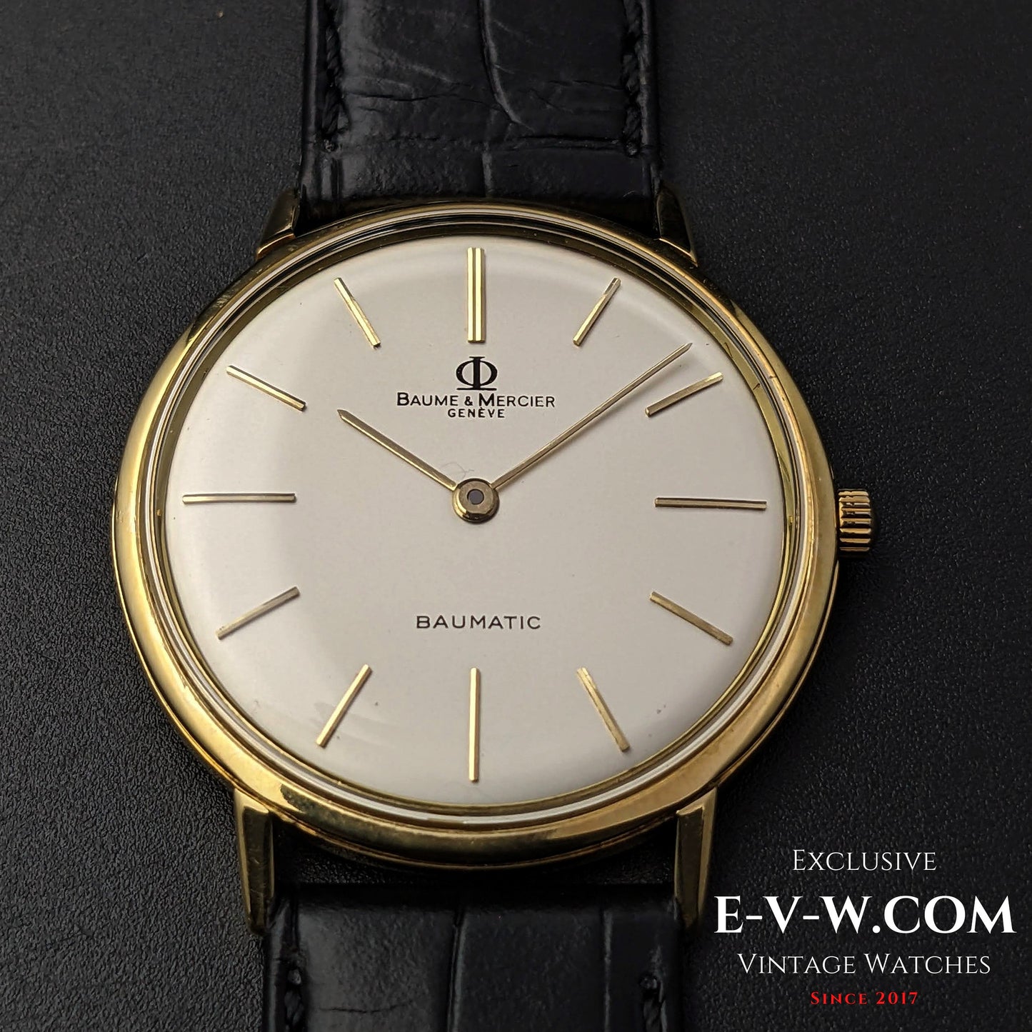 60 Years Old Vintage Baume & Mercier Genève Baumatic 18k Gold / Cal. MB 12800 Micro rotor / Vintage 1960s