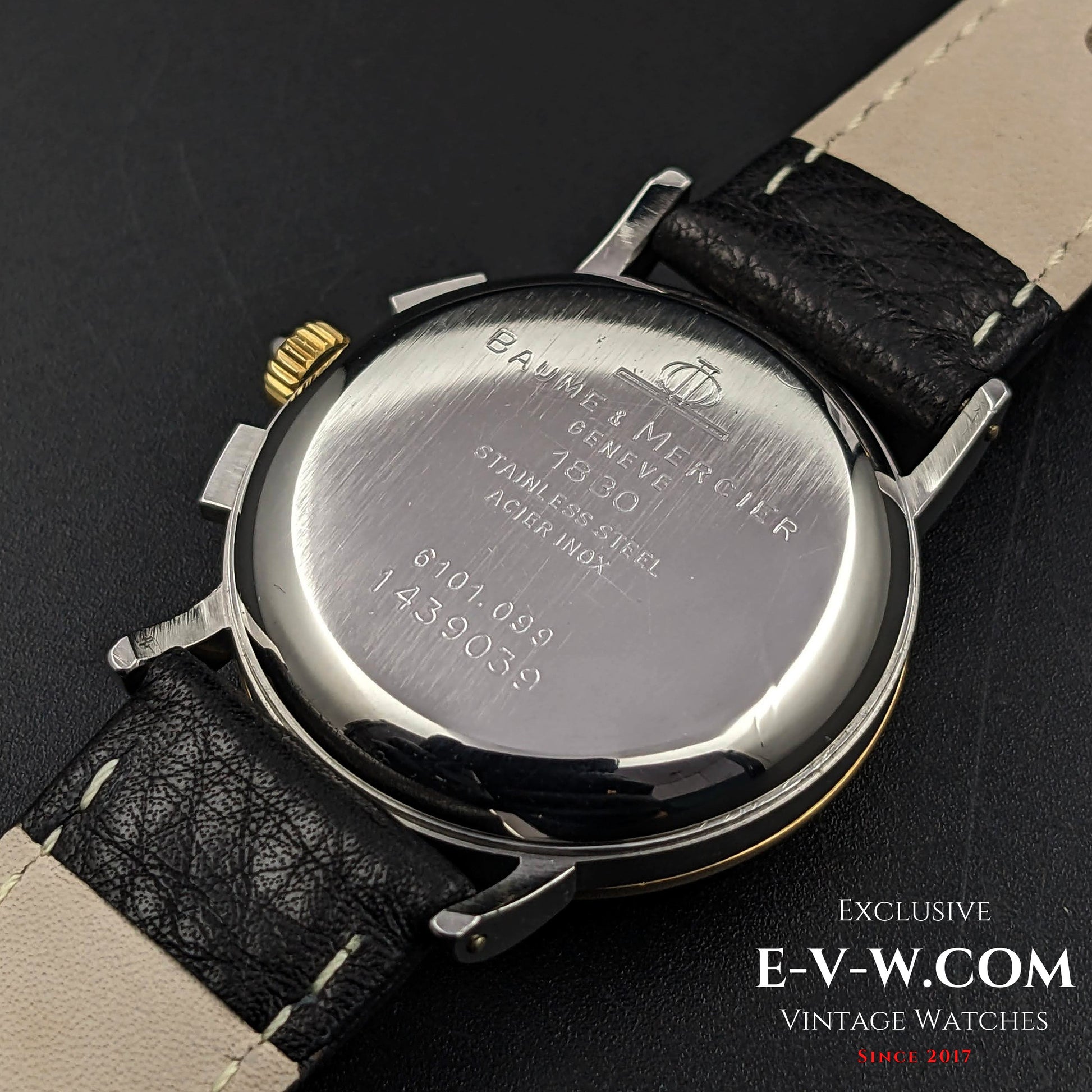 40 Years Old Vintage Baume & Mercier Chronograph Steel Gold  / Ref. 6101099 / Cal. Lemania 1873 / Vintage 1980s