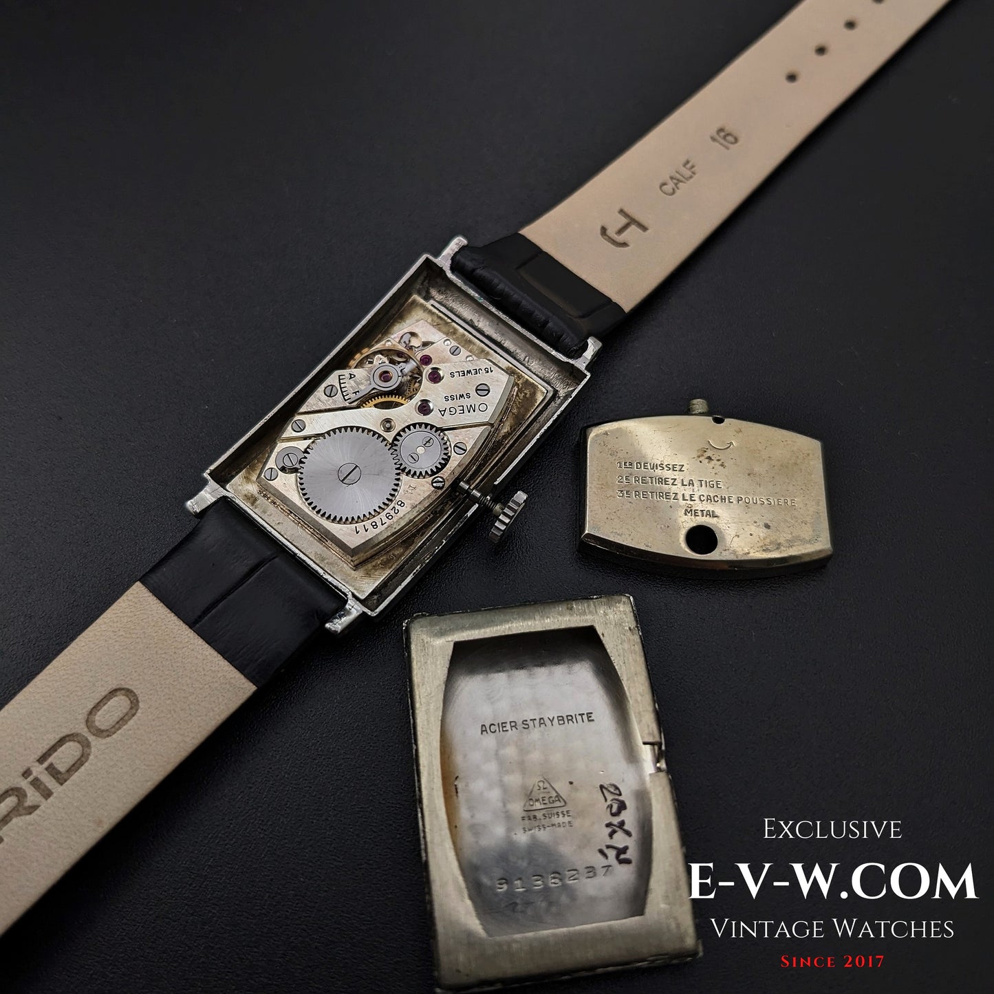 94 Years Old Antique Omega Tank / Art Deco / Cal. T17 Vintage 1930