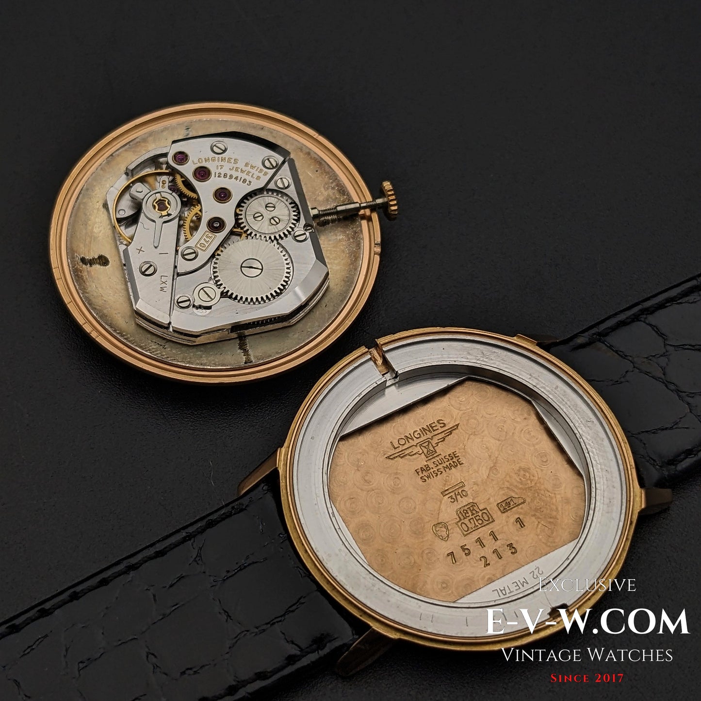 58 Vintage Longines Classic Calatrava 18k rose gold Ref. 7511 / Cal. 370 Vintage 1966