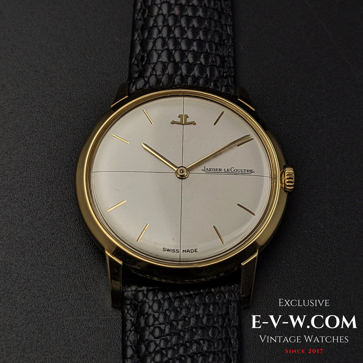 60 Years Old Vintage Jaeger-LeCoultre 18K gold / Ref. E 902 / Cal. 818 with Kif-flector shock absorber / Vintage 1960s