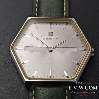 "54 Years Old Vintage Zenith Rare Hexagon Jumbo  Ref.  01-3530-172 / Cal. 2320 / Vintage  1970"