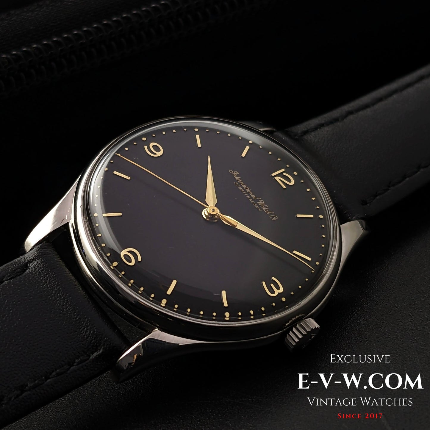 66 Years Old Vintage IWC Schaffhausen Black / Cal. 89 / Vintage 1957