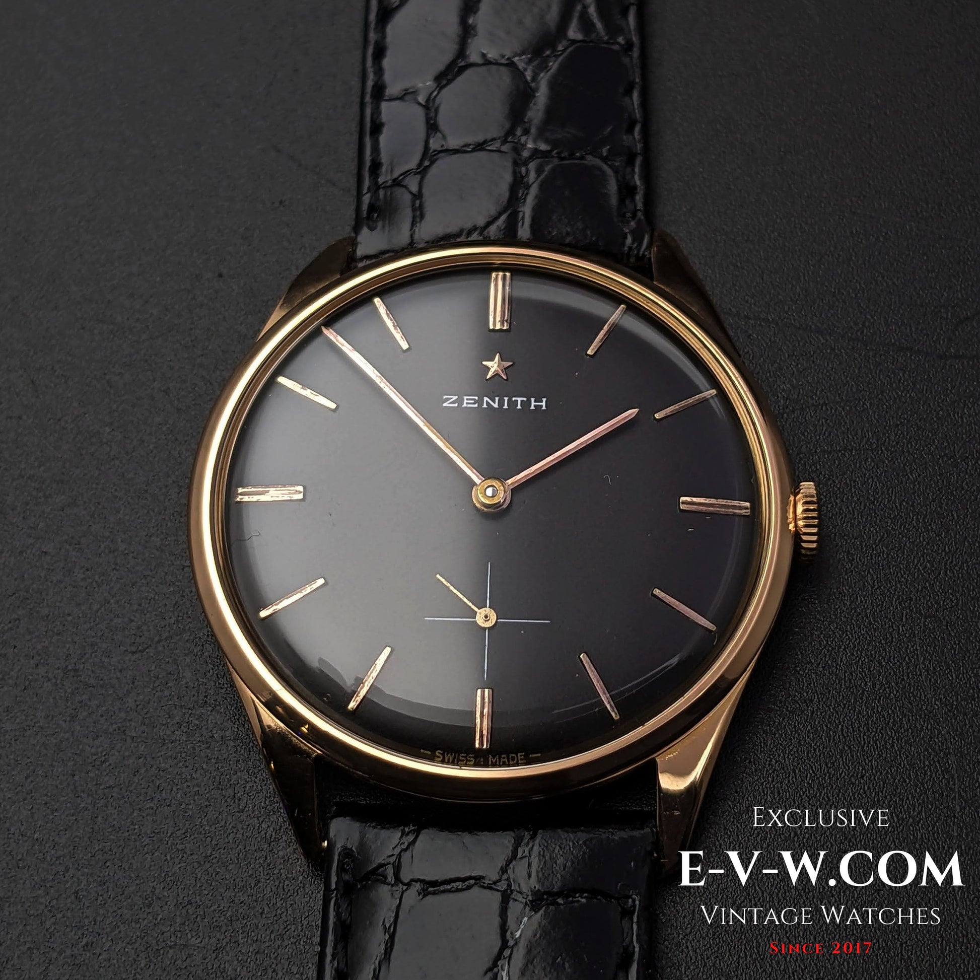 59 Years Old Vintage Zenith 18K Rose Gold 7583-1 / Cal. 40T / Vintage 1956 /e-v-w.com