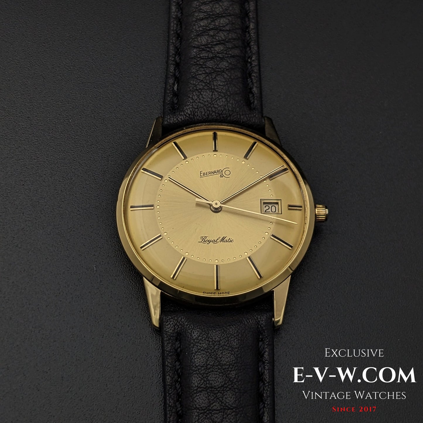 50 Years Old Vintage Eberhard & Co Royal Matic Automatic / 18K Gold / Cal. 2677 / Vintage 1970s