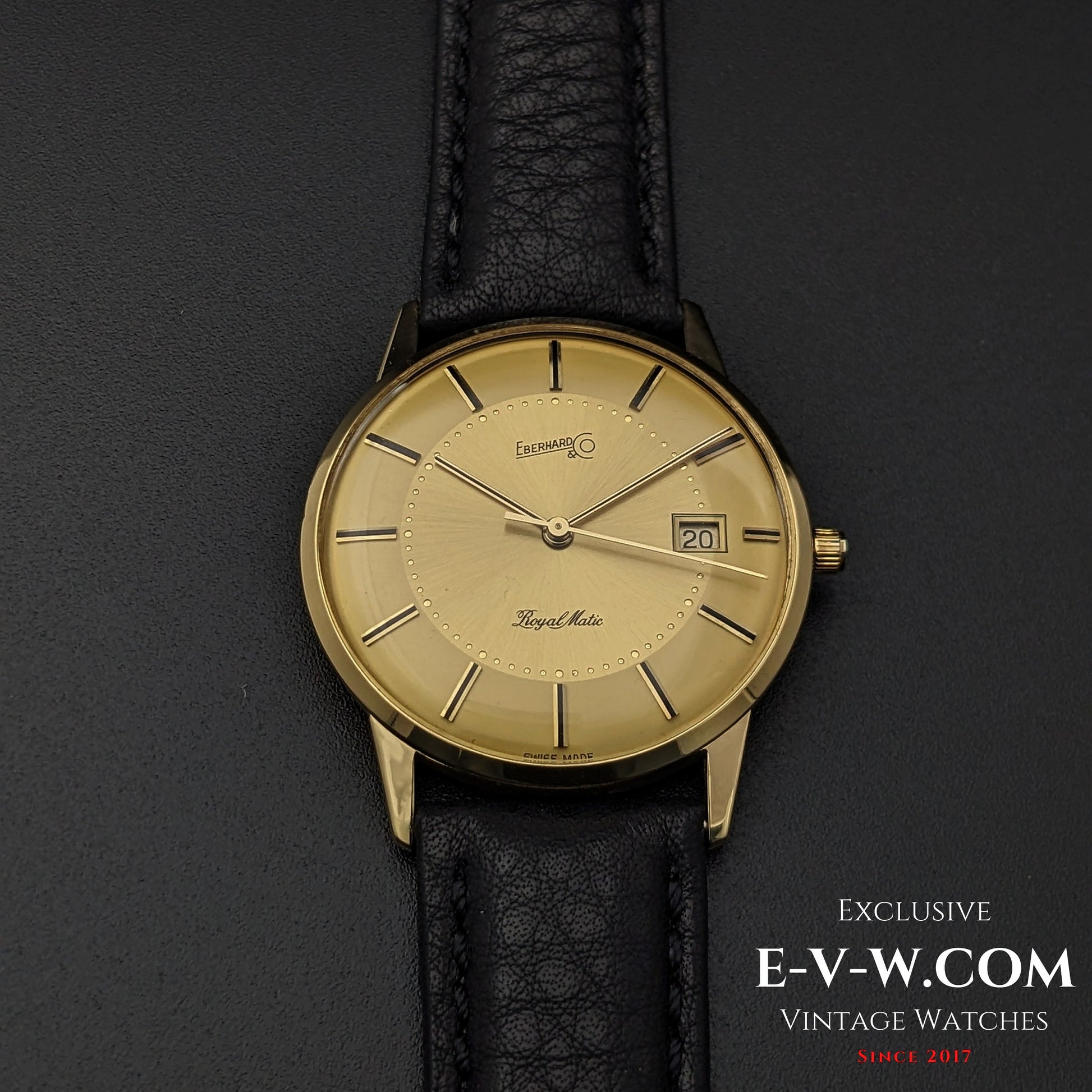 50 Years Old Vintage Eberhard & Co Royal Matic Automatic / 18K Gold / Cal. 2677 / Vintage 1970s