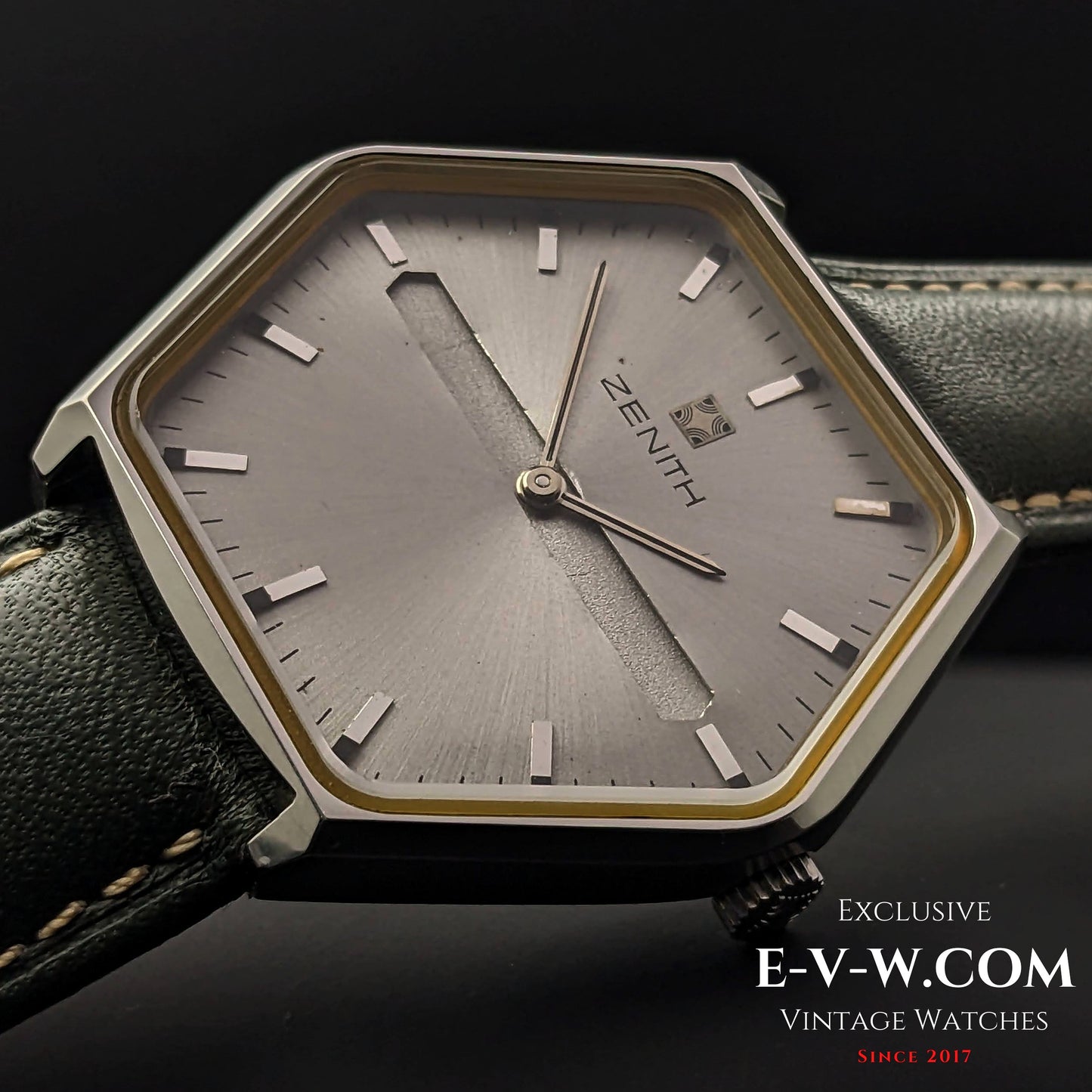 "54 Years Old Vintage Zenith Rare Hexagon Jumbo  Ref.  01-3530-172 / Cal. 2320 / Vintage  1970"