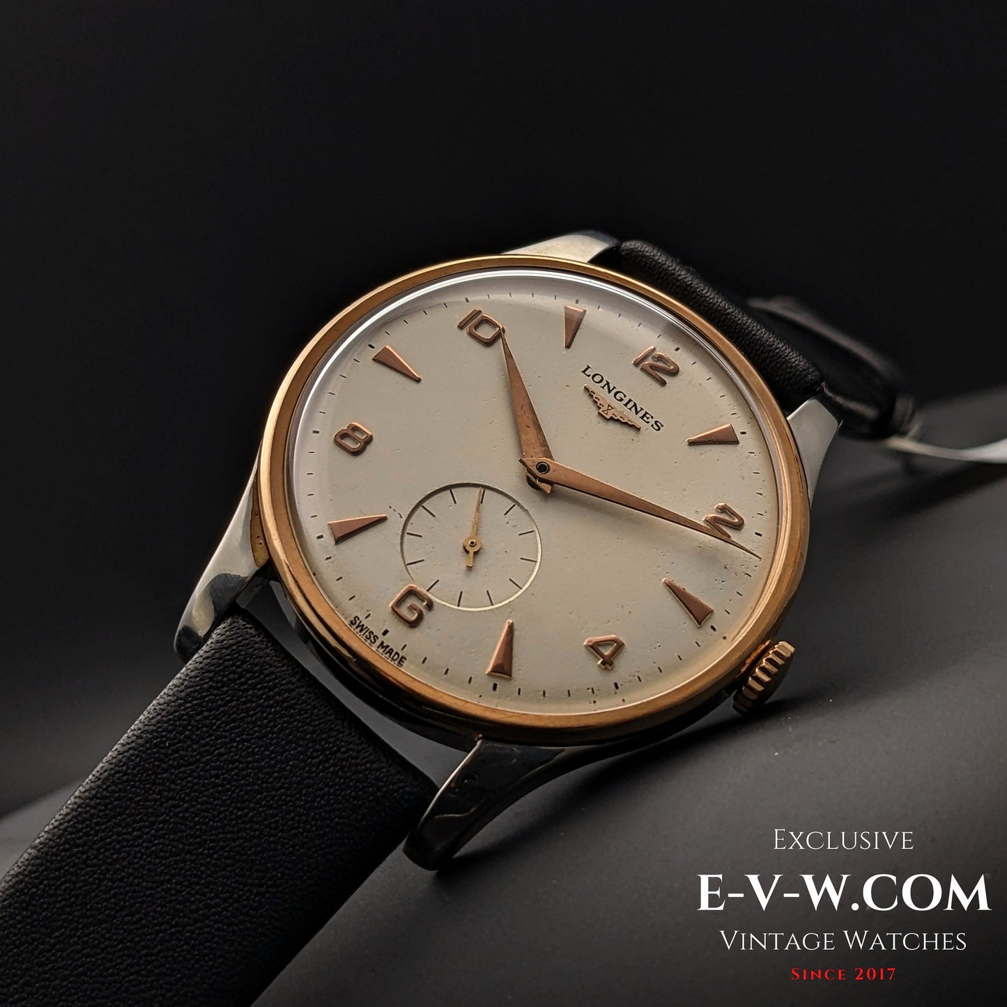 66 Years Old Vintage Longines Calatrava Oversize Jumbo Two Tone Ref. 4914 Cal. 12.68Z  Vintage 1958