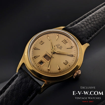 70 Years Old Vintage GUB Glashütte Day Date / Cal. 66.1 / Vintage 1950s