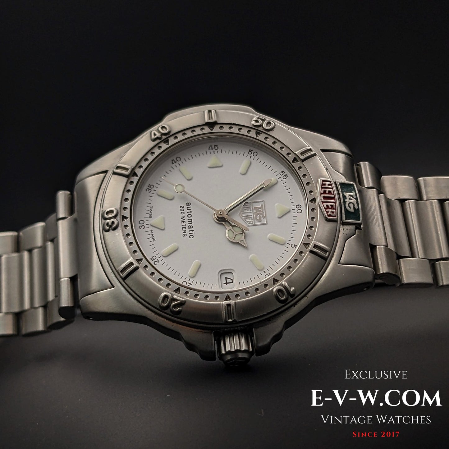 30 Years Old Vintage TAG HEUER 4000 Automatic / Ref. WF2110-K / Cal. 2824-2 / Vintage 1990's