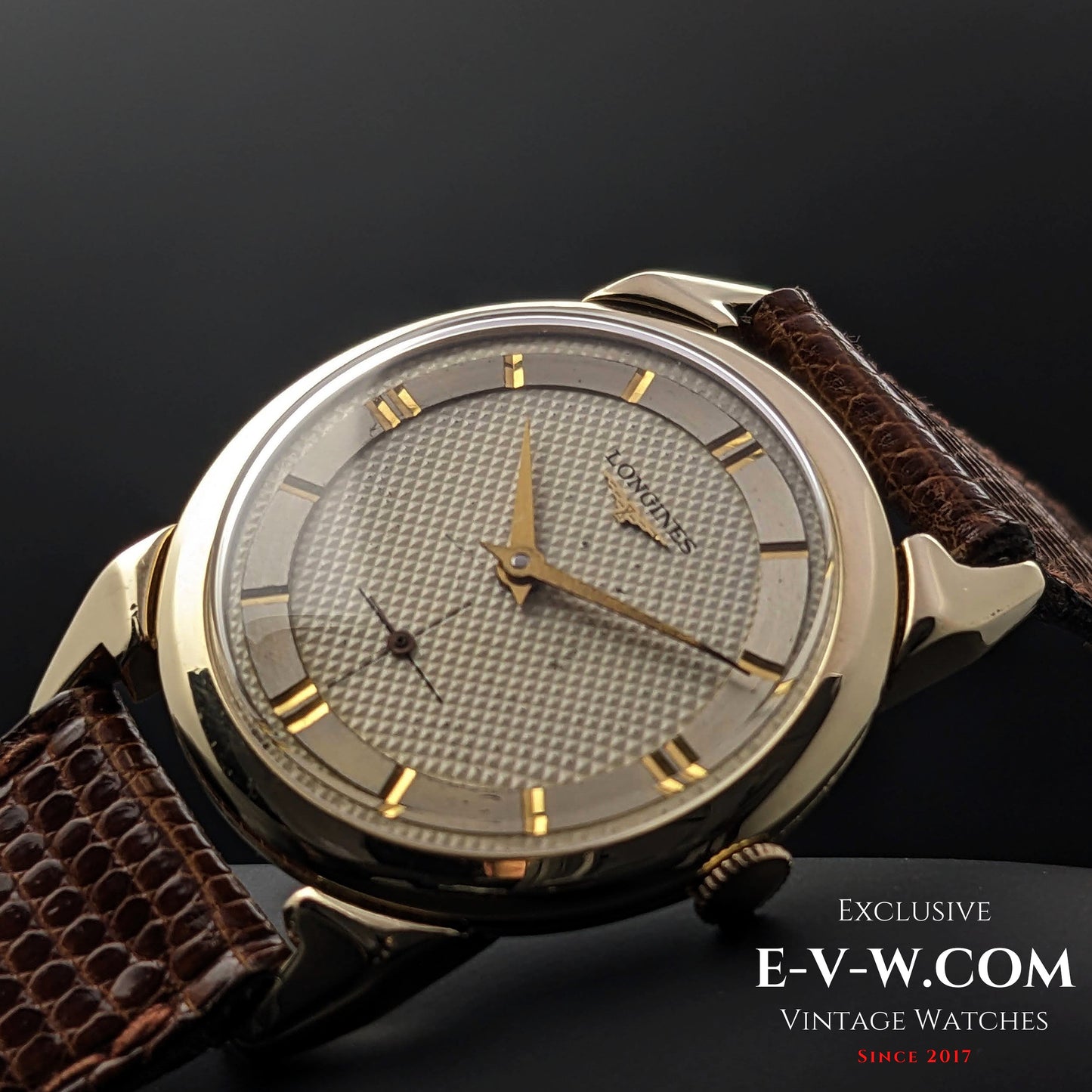 74 Years Old Vintage Longines Spider lugs / honeycomb dial / Steel Gold / Cal. 23Z / Vintage 1950