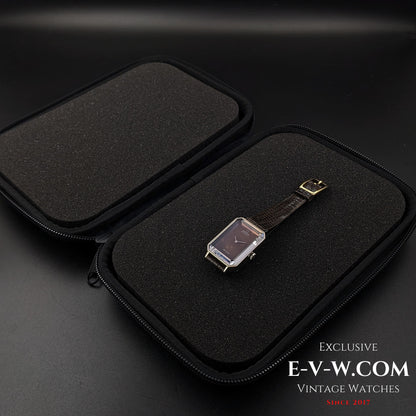 56 Years Old Vintage OmeganUnique Emerald Cut Sapphire Crystal "collection of Andrew Grim" /  Vintage 1968