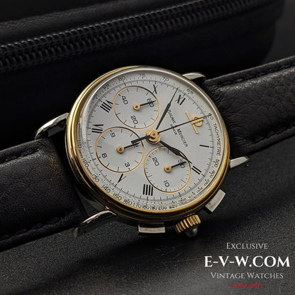 40 Years Old Vintage Baume & Mercier Chronograph Steel Gold  / Ref. 6101099 / Cal. Lemania 1873 / Vintage 1980s