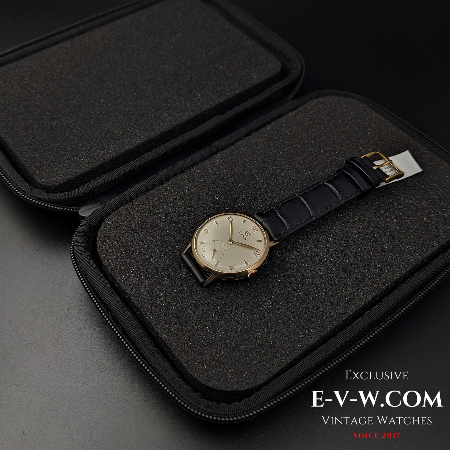 74 Years Old Vintage Cyma Jumbo 18k Gold / Cal. 586 / Vintage 1950