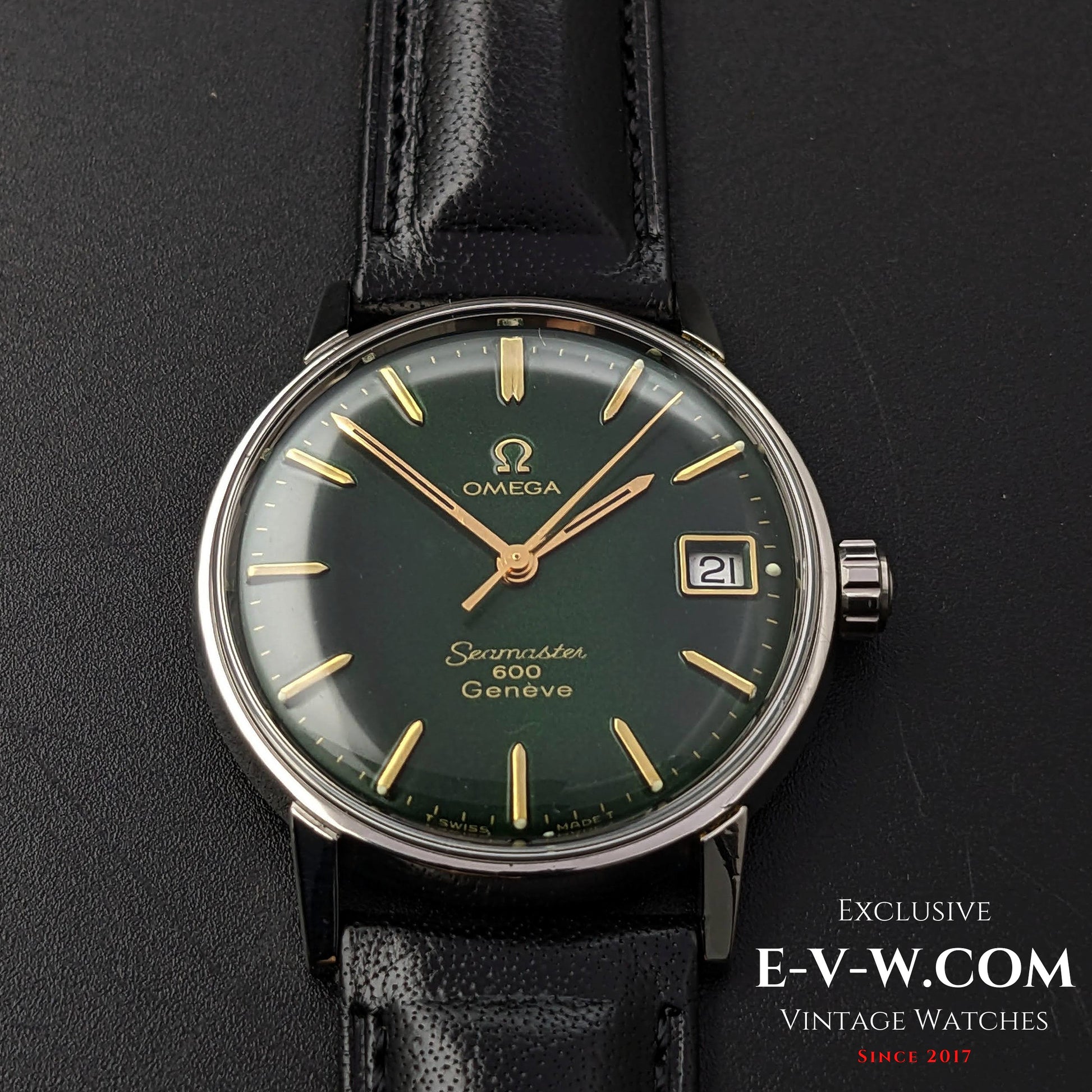 57 Years Old Vintage Omega Seamaster 600 / Green Dial /Ref. 13600011 / Cal.611 / 1966 Vintage