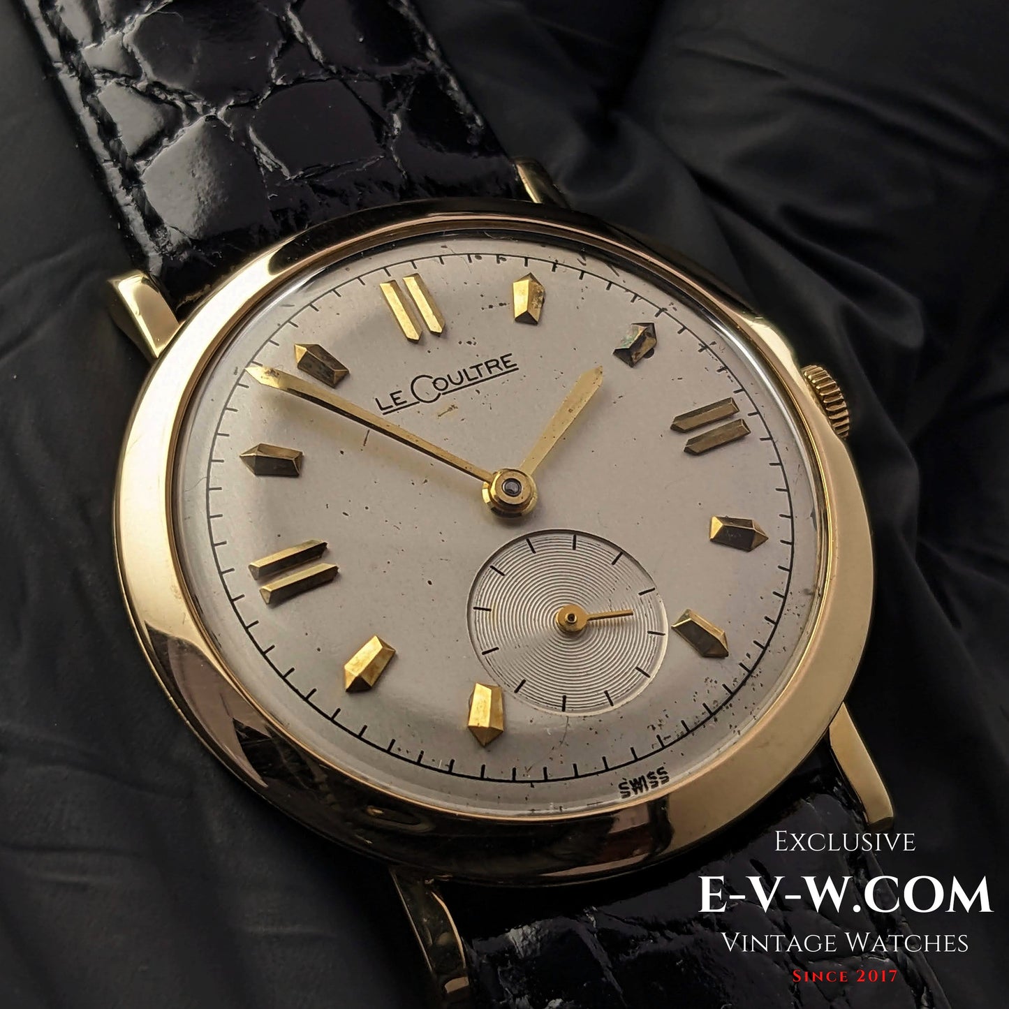 80 Years Old Vintage Jaeger LeCoultre 14K solid Gold / Cal. 480 / Vintage 1940s /e-v-w.com