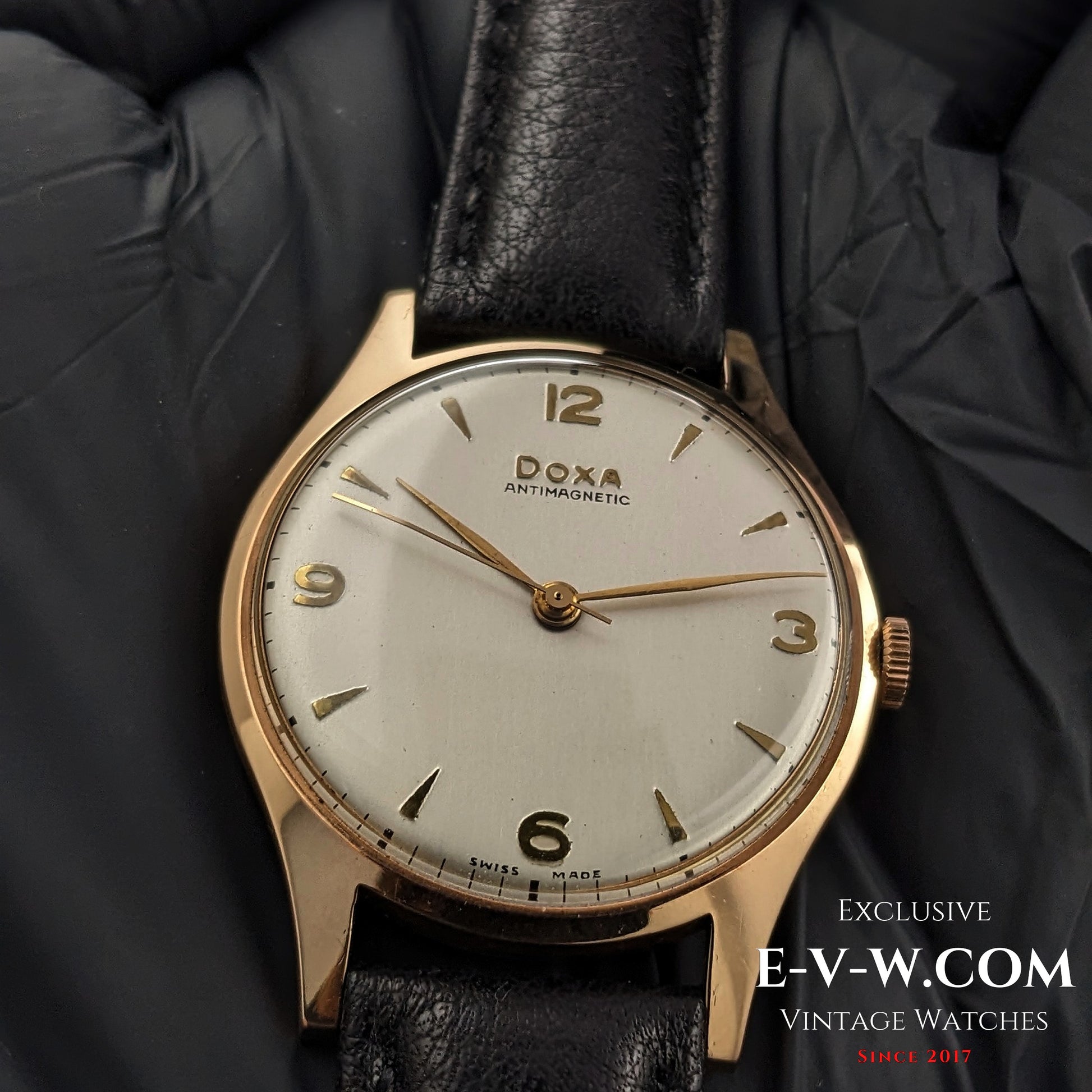 74 Vintage DOXA Antimagnatic / 14k Solid Gold / Cal. 11 1/2 1147 /  Vintage1950