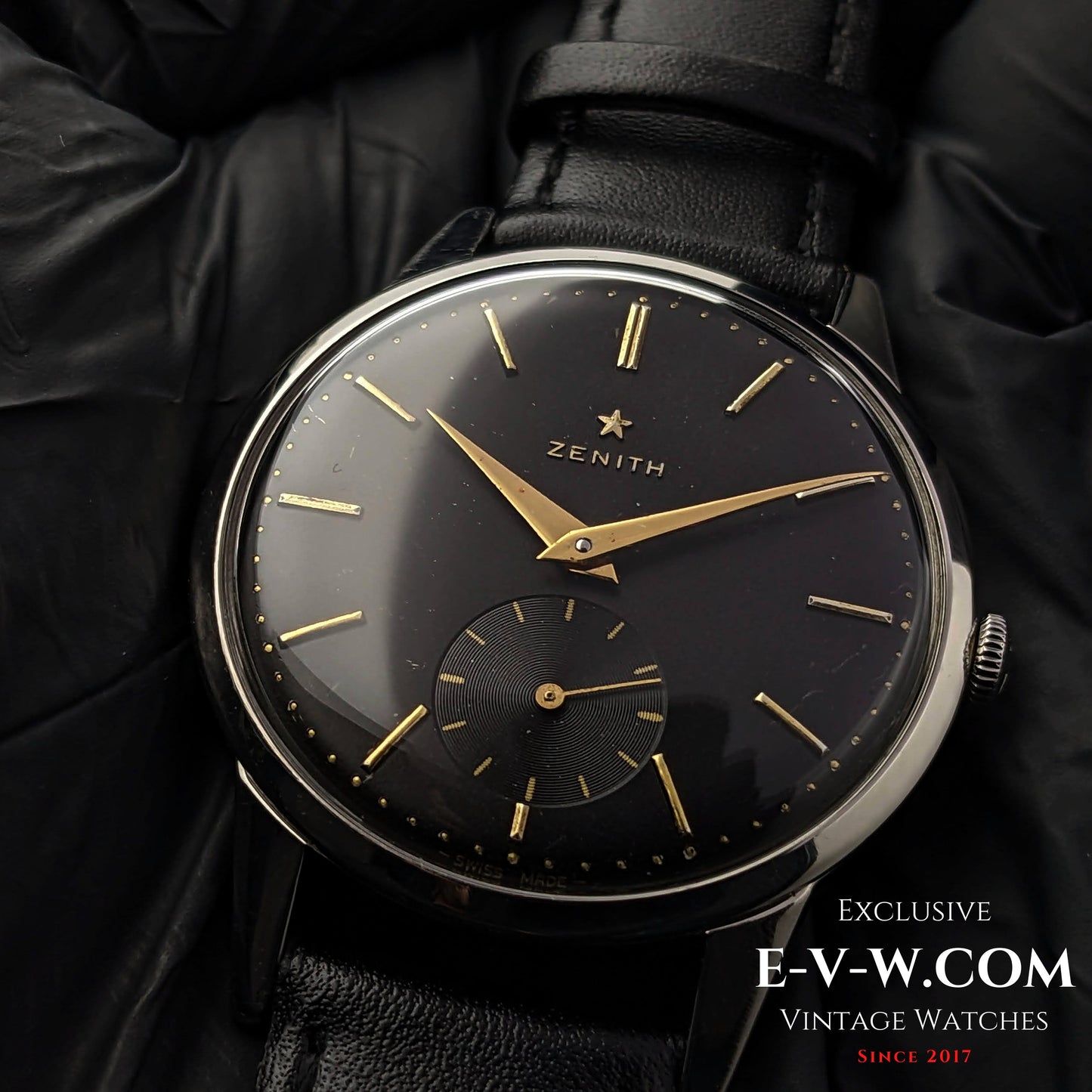 67 Years Old Vintage Zenith Black / Cal. 40 / Vintage 1956