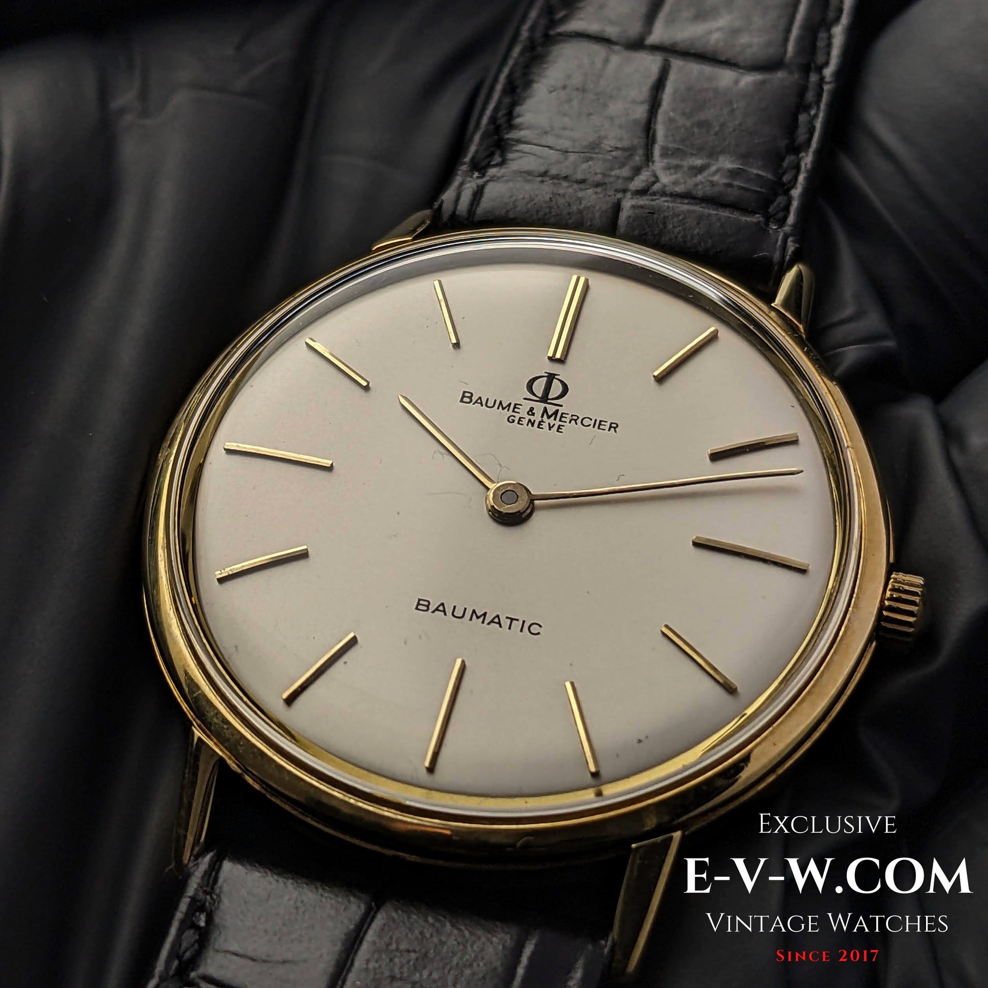 60 Years Old Vintage Baume & Mercier Genève Baumatic 18k Gold / Cal. MB 12800 Micro rotor / Vintage 1960s