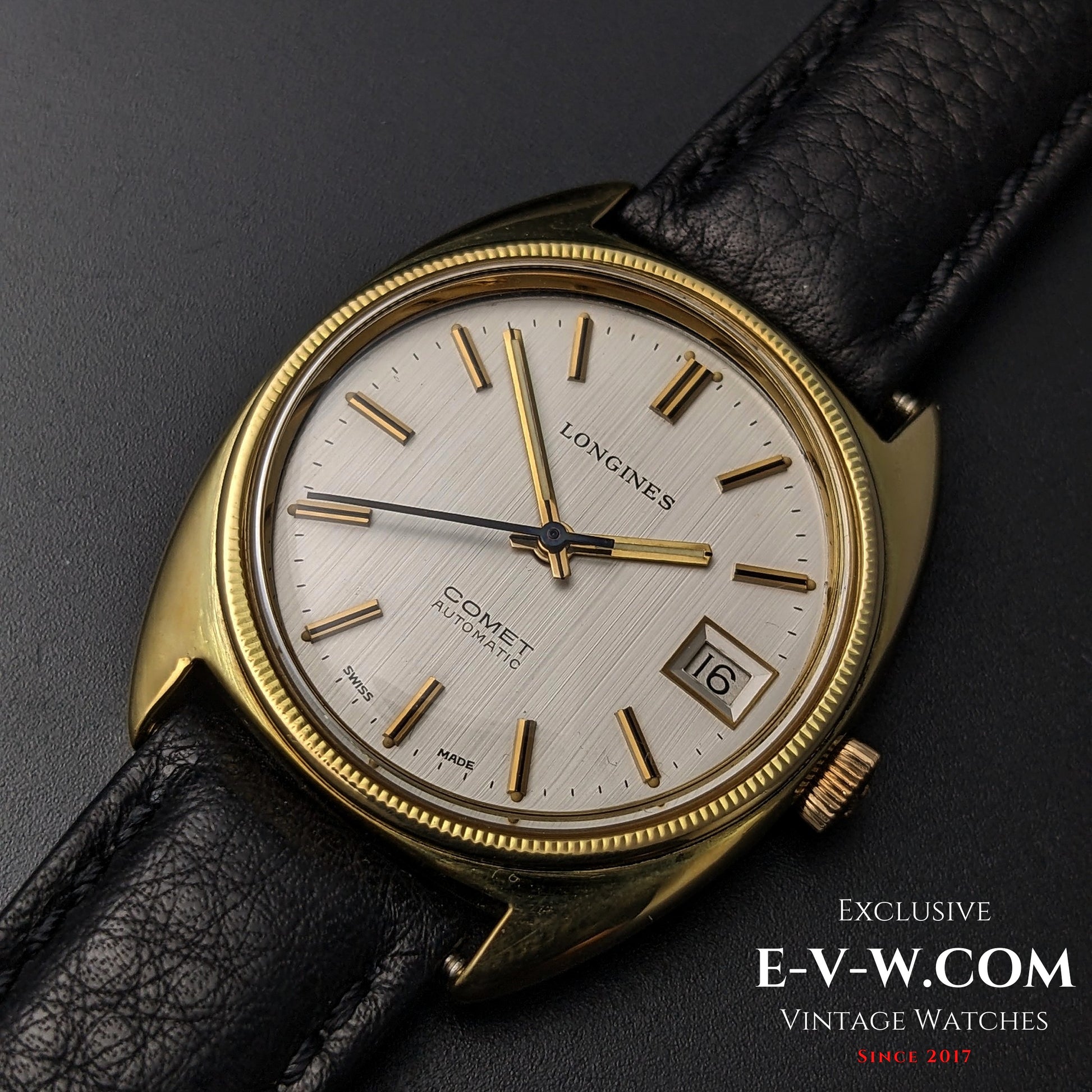 55 Years Old Vintage Longines COMET Automatic / Gold plated / Cal. 2063 / Vintage 1970s