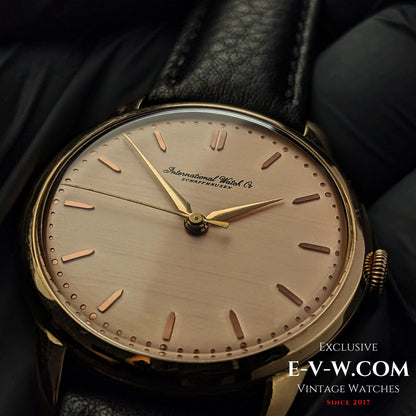 IWC Schaffhausen 18k Pink Gold Salmon Dial / Cal. 89 / Vintage 1957