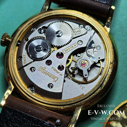 1960s Eberhard & Co 18k Gold Dress Watch | Rare Roulette Date Indicator | Cal. 236-129 |