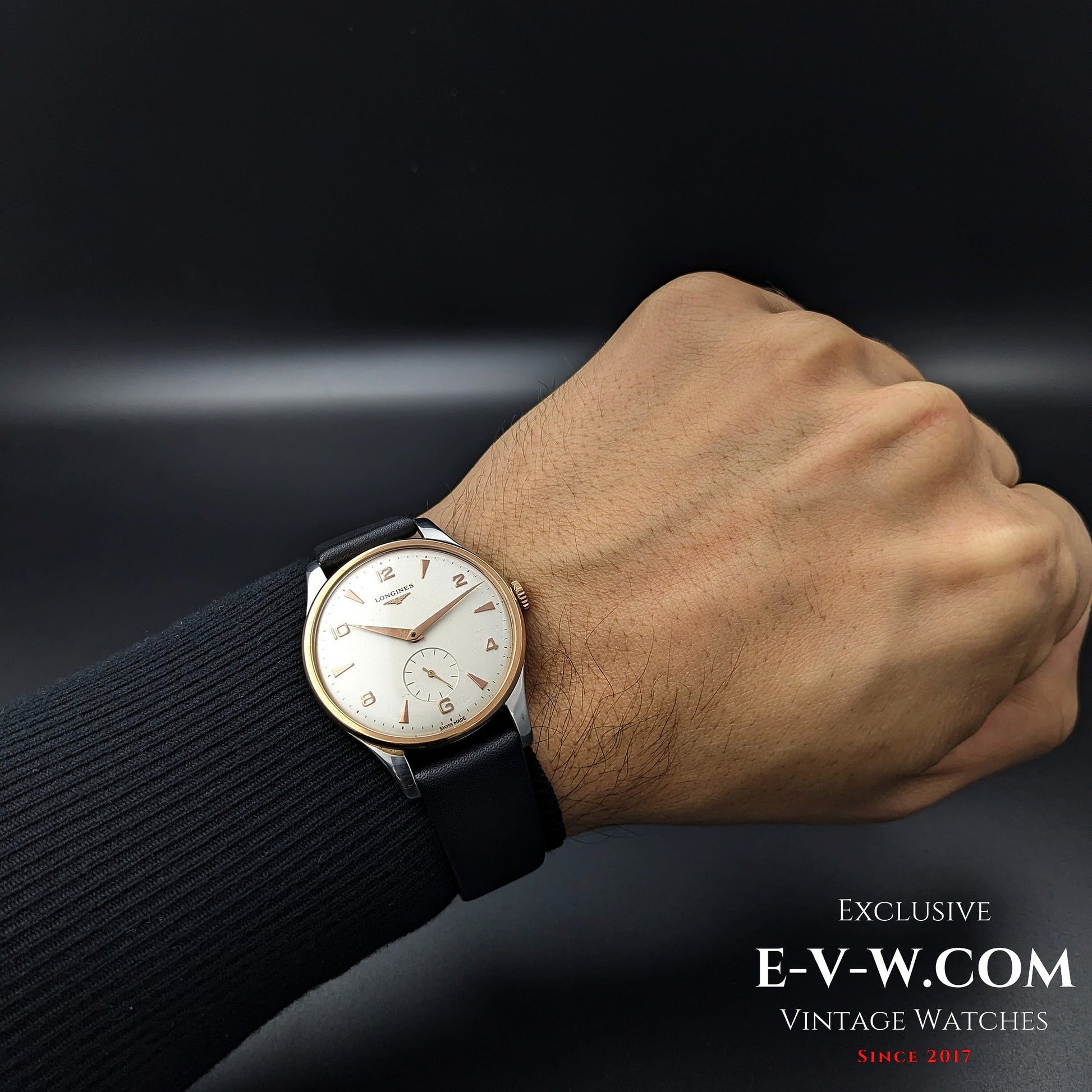 66 Years Old Vintage Longines Calatrava Oversize Jumbo Two Tone Ref. 4914 Cal. 12.68Z  Vintage 1958