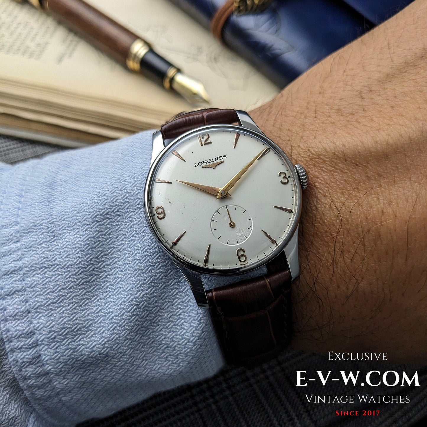 68 years old LONGINES Calatrava- Ref 5356-35- Cal. 12.68Z -Vintage 1957-Serviced