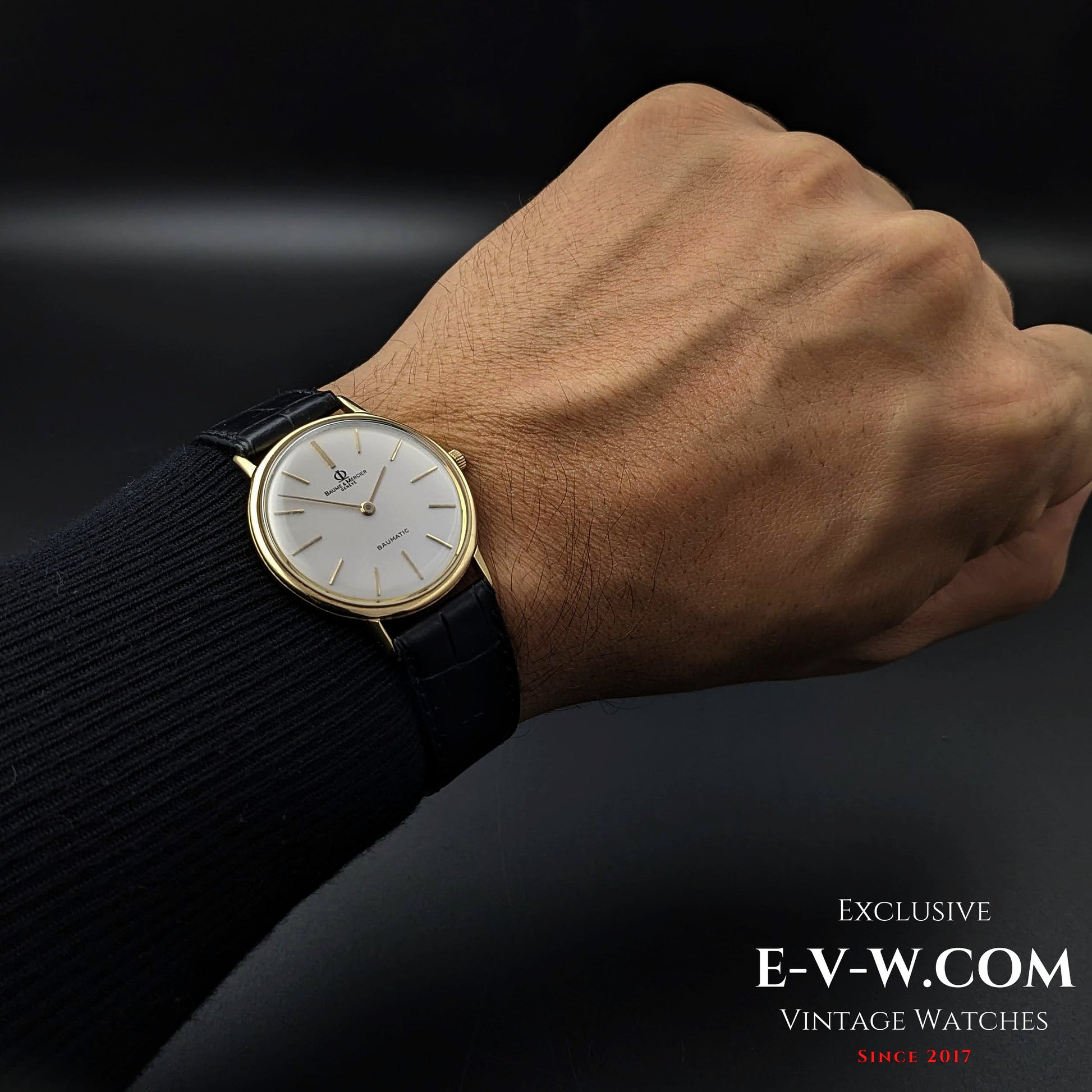 60 Years Old Vintage Baume & Mercier Genève Baumatic 18k Gold / Cal. MB 12800 Micro rotor / Vintage 1960s