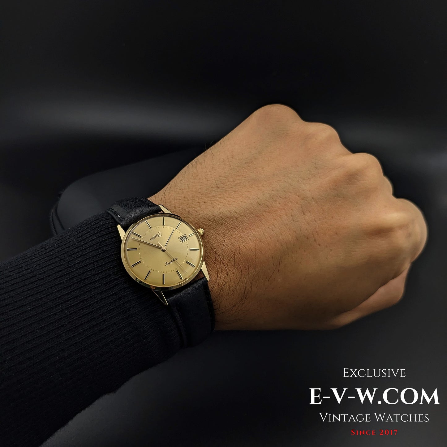 50 Years Old Vintage Eberhard & Co Royal Matic Automatic / 18K Gold / Cal. 2677 / Vintage 1970s