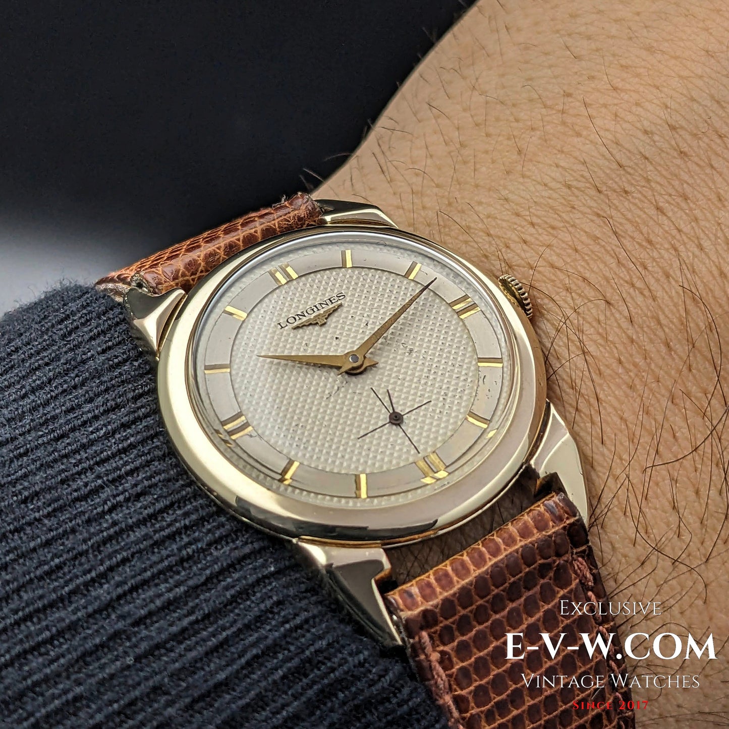 74 Years Old Vintage Longines Spider lugs / honeycomb dial / Steel Gold / Cal. 23Z / Vintage 1950