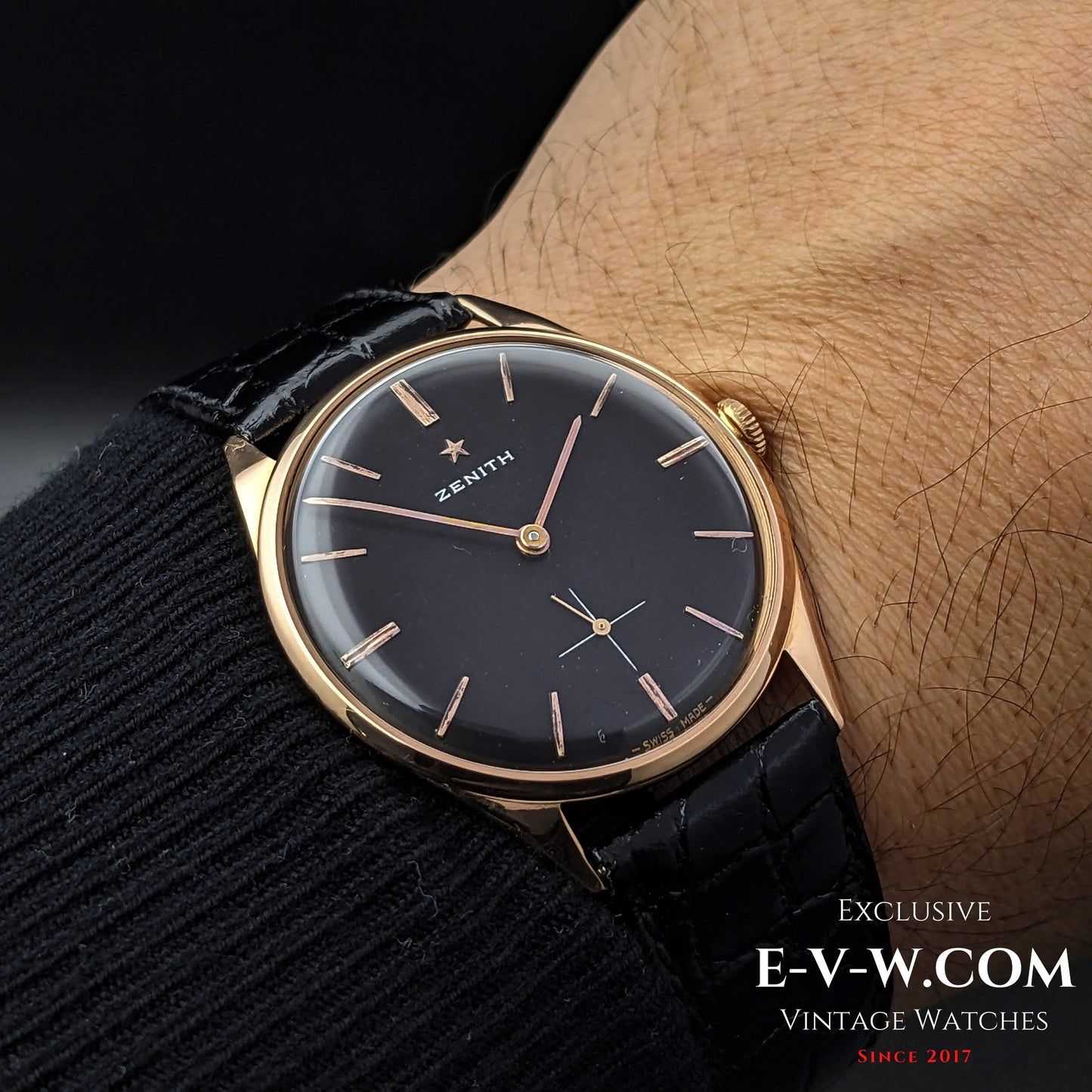 59 Years Old Vintage Zenith 18K Rose Gold 7583-1 / Cal. 40T / Vintage 1956 /e-v-w.com