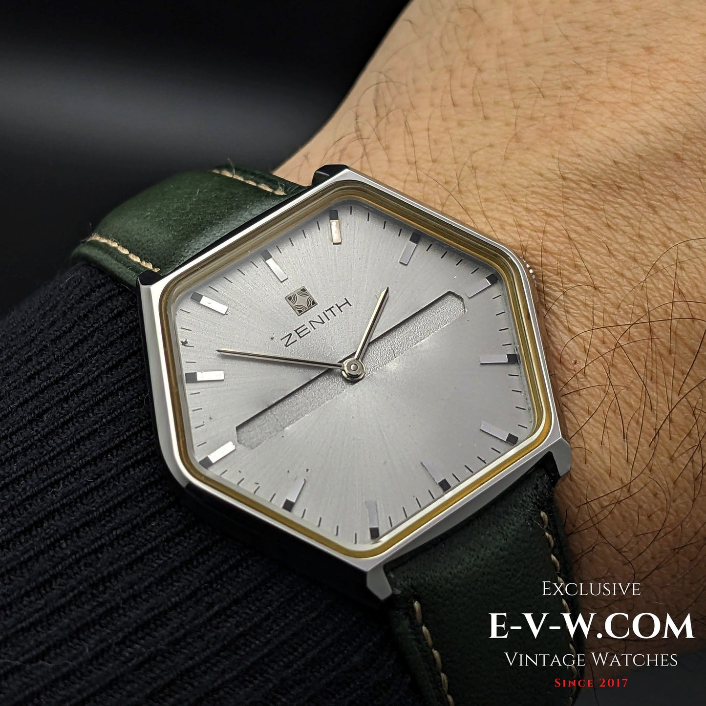 "54 Years Old Vintage Zenith Rare Hexagon Jumbo  Ref.  01-3530-172 / Cal. 2320 / Vintage  1970"