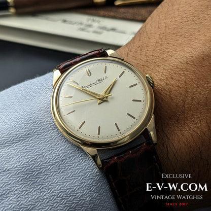 68 years old — IWC Schaffhausen — Elegant 9ct gold dress watch — Cal. 89 — Vinatge 1957-Serviced — Serviced