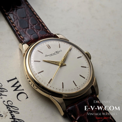 68 years old — IWC Schaffhausen — Elegant 9ct gold dress watch — Cal. 89 — Vinatge 1957-Serviced — Serviced