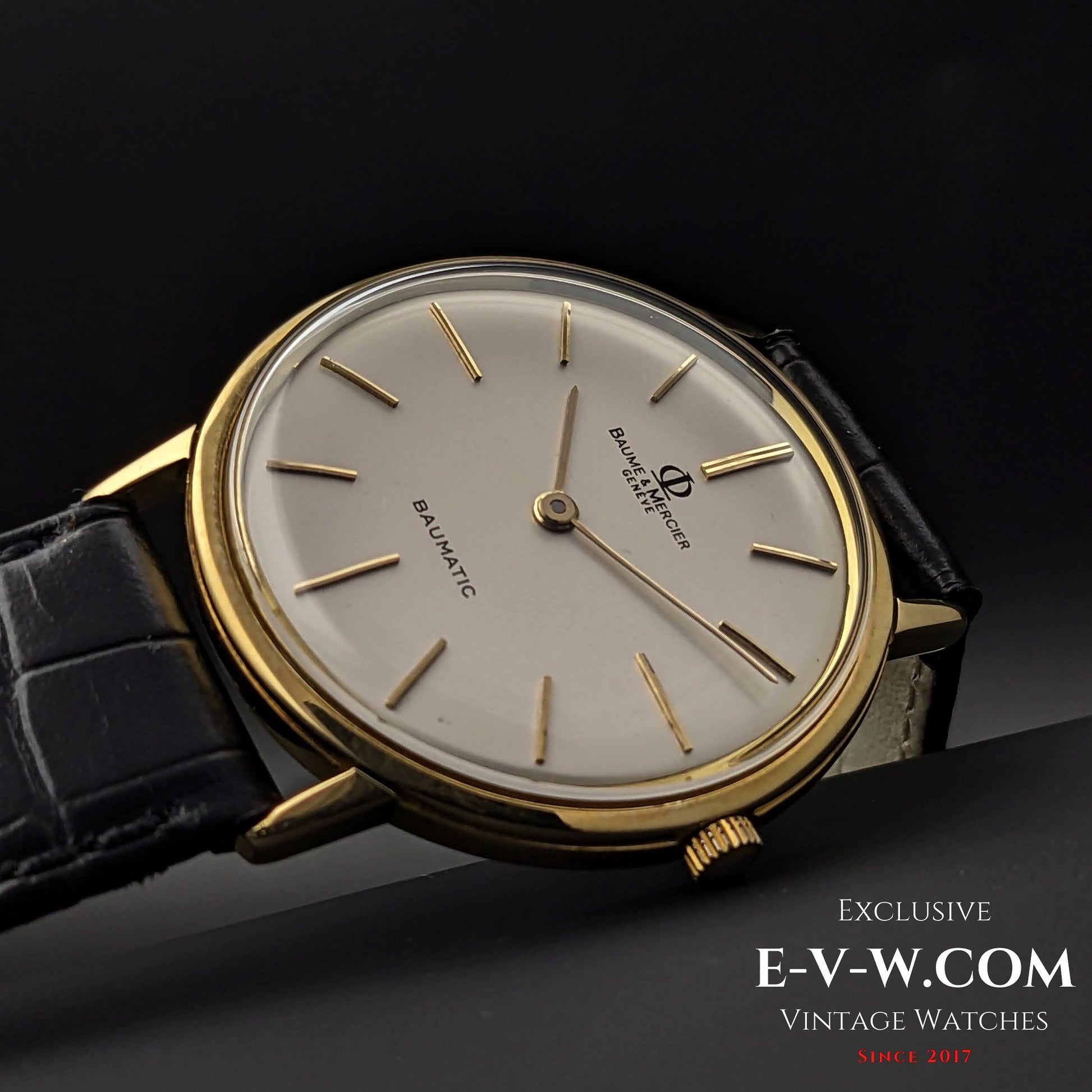 60 Years Old Vintage Baume & Mercier Genève Baumatic 18k Gold / Cal. MB 12800 Micro rotor / Vintage 1960s