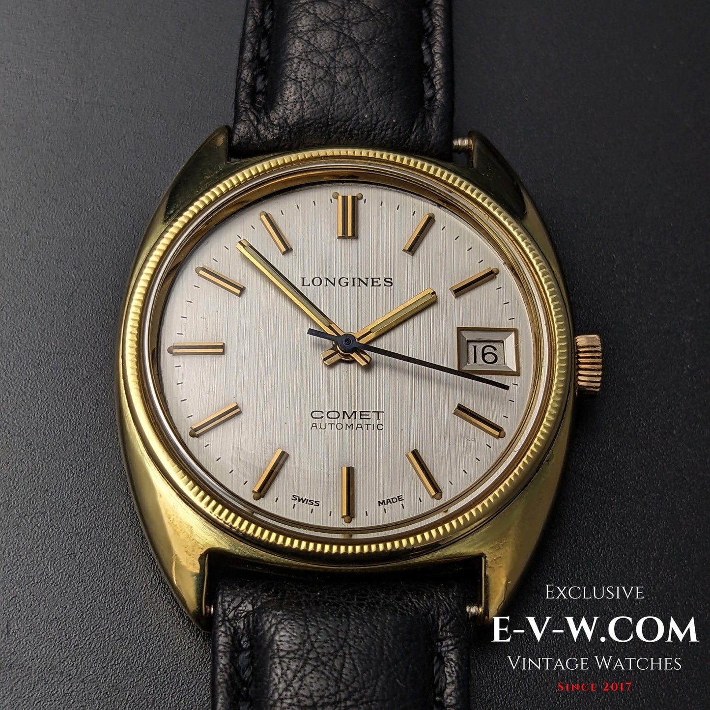 55 Years Old Vintage Longines COMET Automatic / Gold plated / Cal. 2063 / Vintage 1970s