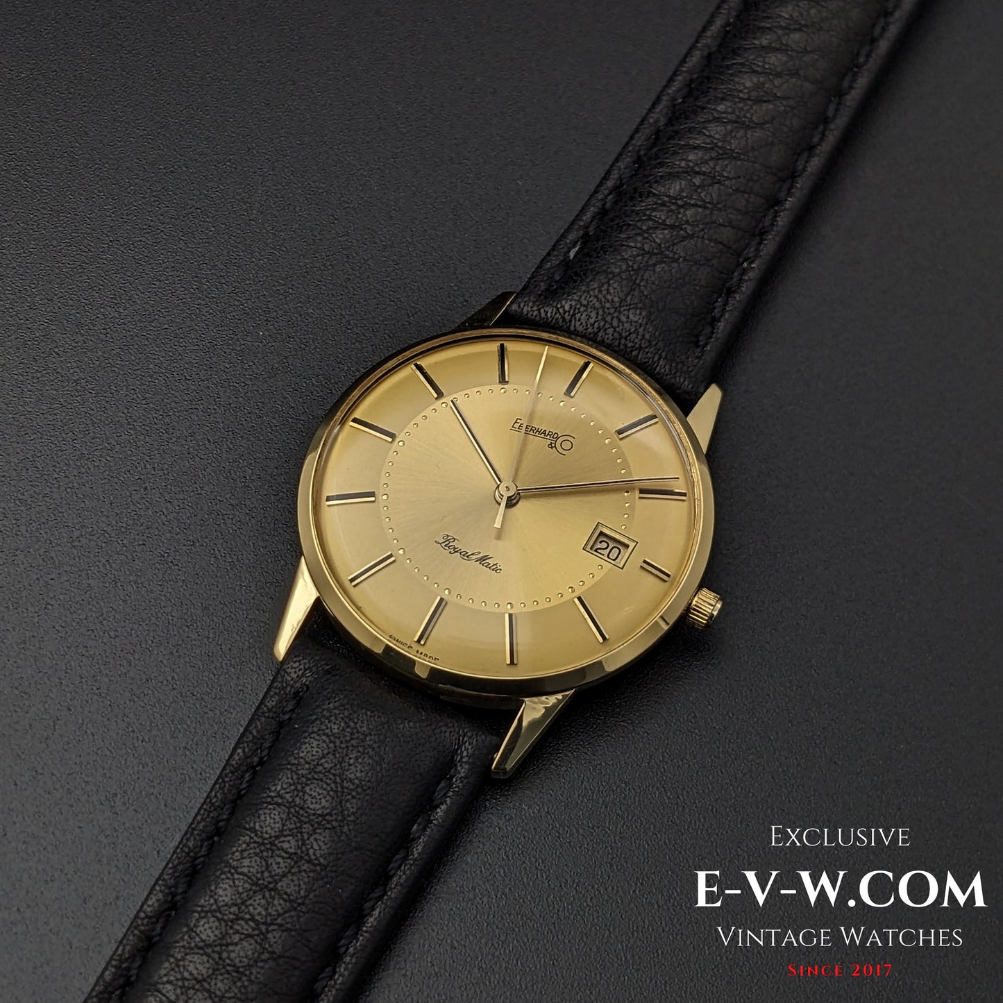 50 Years Old Vintage Eberhard & Co Royal Matic Automatic / 18K Gold / Cal. 2677 / Vintage 1970s