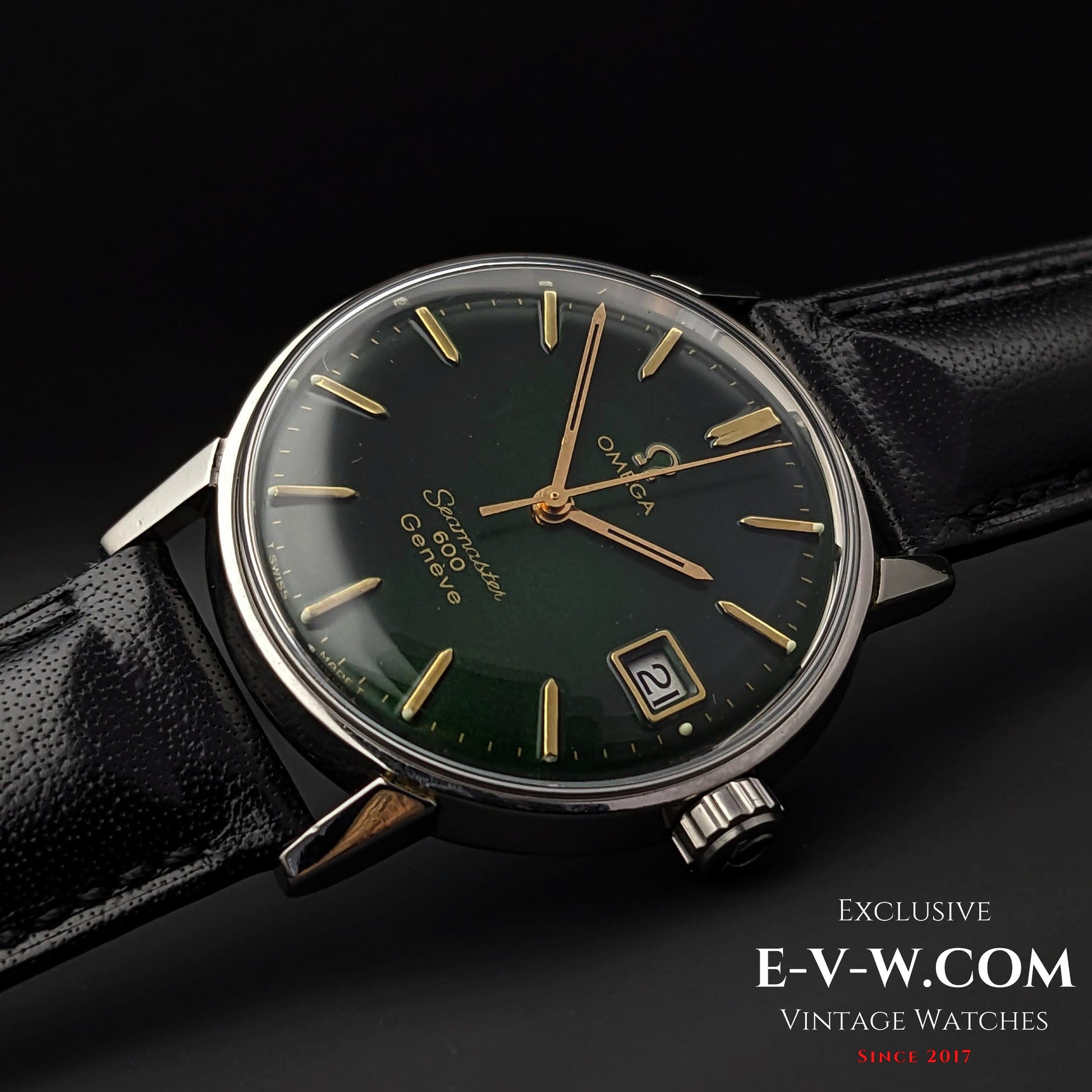 57 Years Old Vintage Omega Seamaster 600 / Green Dial /Ref. 13600011 / Cal.611 / 1966 Vintage