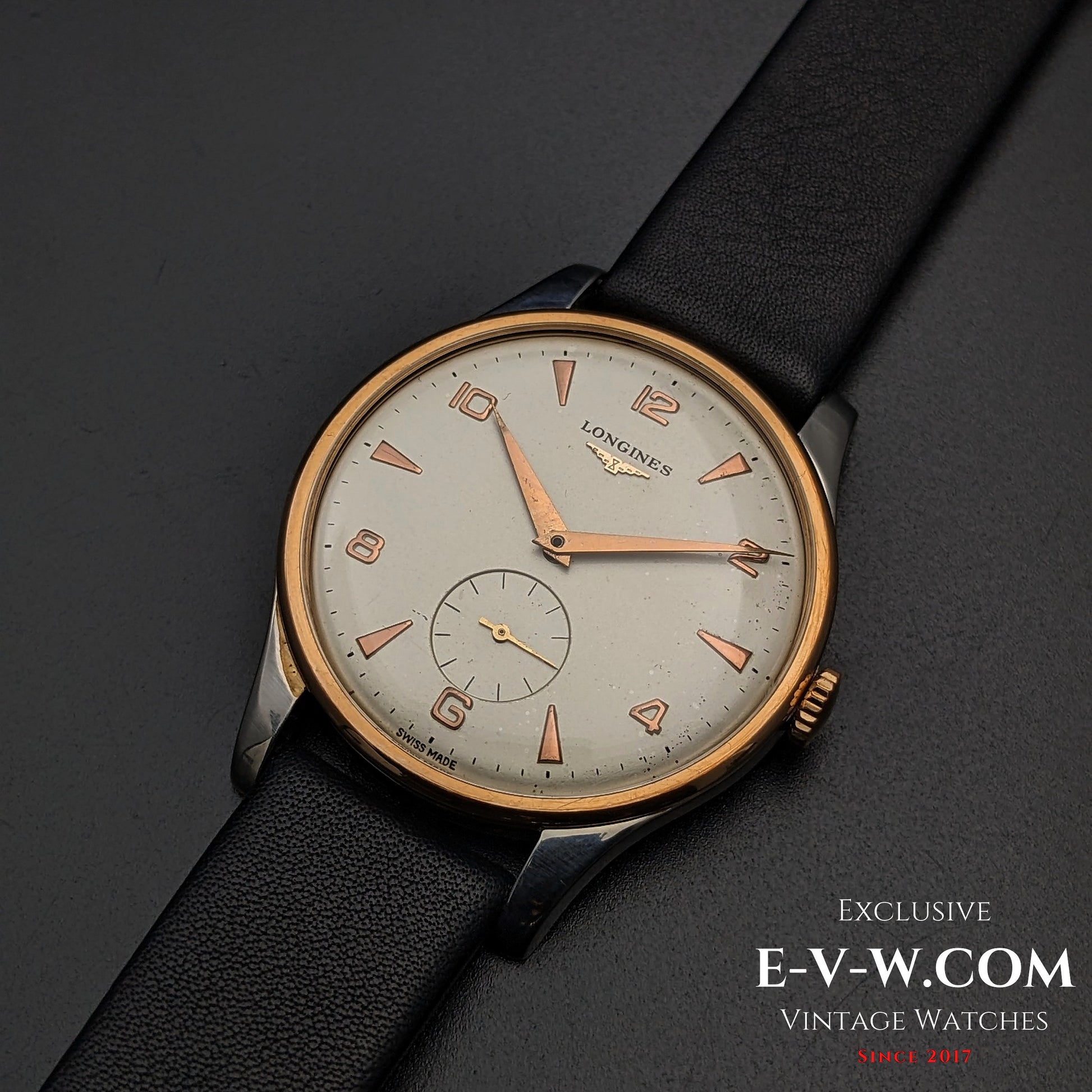 66 Years Old Vintage Longines Calatrava Oversize Jumbo Two Tone Ref. 4914 Cal. 12.68Z  Vintage 1958