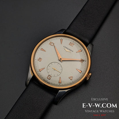 66 Years Old Vintage Longines Calatrava Oversize Jumbo Two Tone Ref. 4914 Cal. 12.68Z  Vintage 1958