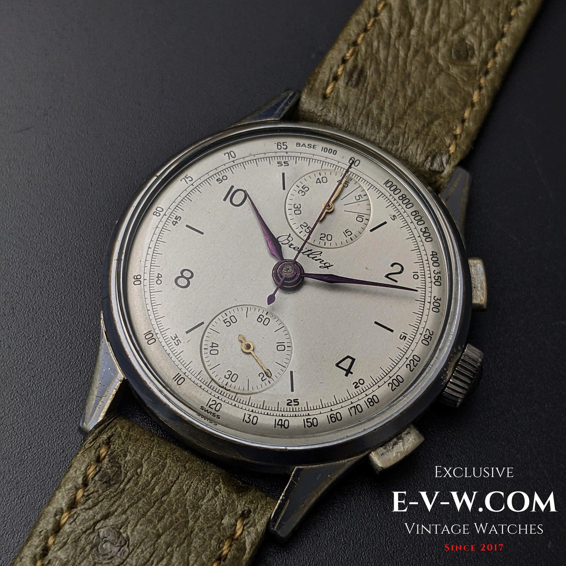 80 Years Old Vintage Breitling Chronograph / WWII / Ref. 178 / Cal. Venus 175 / Vintage 1945