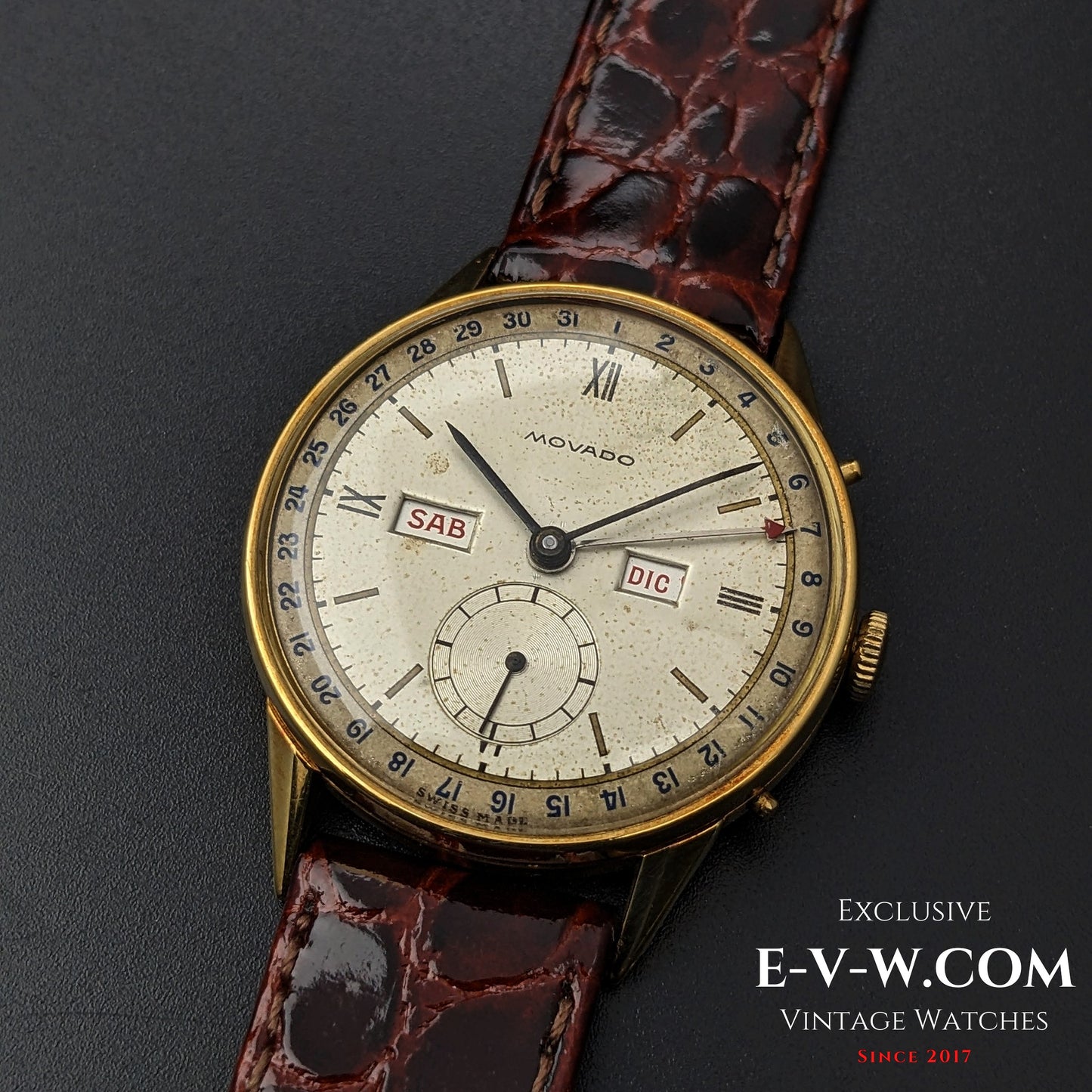 84 Years Old Vintage Movado Triple Date Calendar 18k Gold / Ref. 4776 / Cal. 470 / Vintage 1940